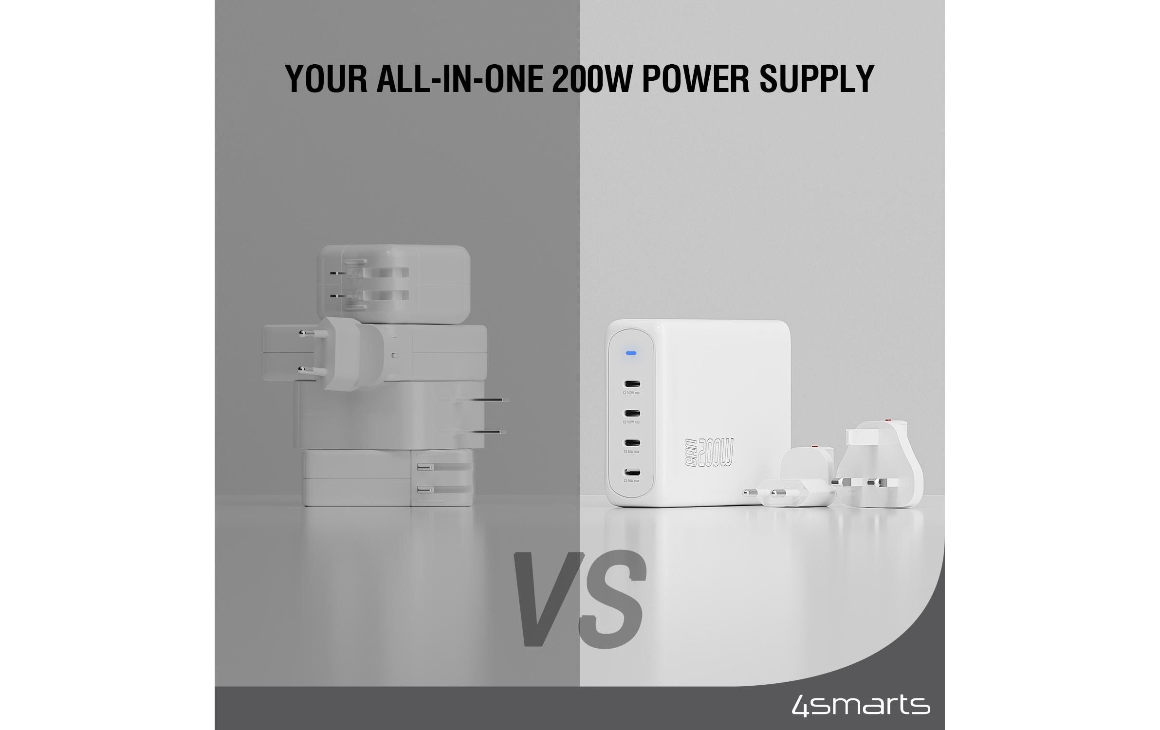 4smarts USB-Ladegerät »Flex Pro Weiss«