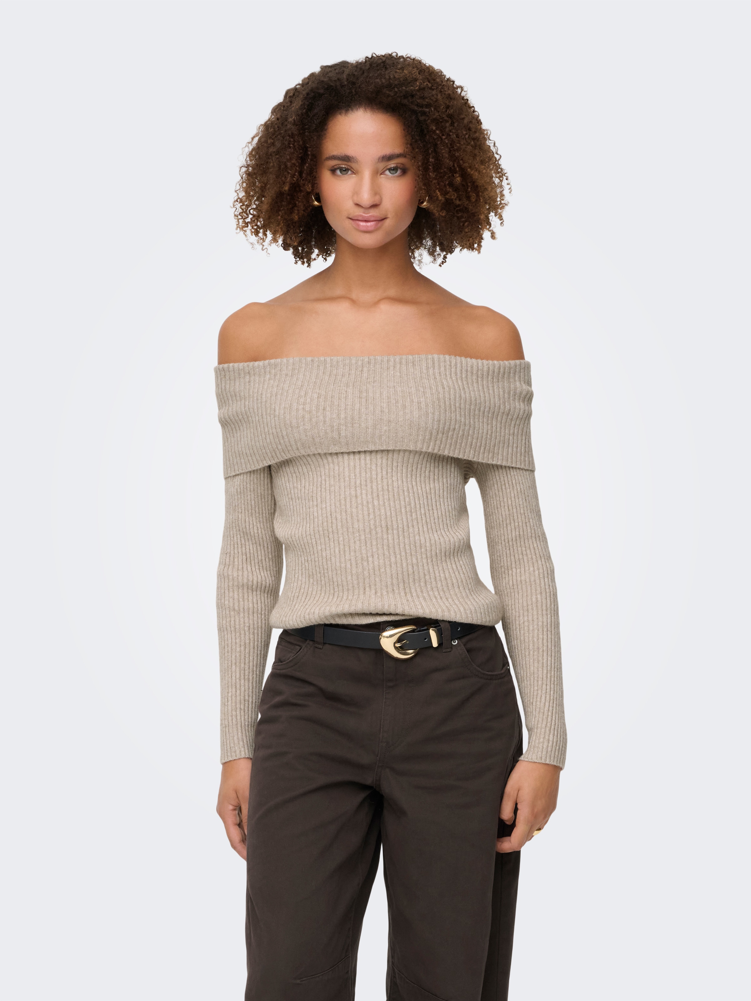 ONLY Strickpullover »ONLKATIA LIFE LS OFF SHOULDER KNT NOOS« Viskosemischung, regular fit