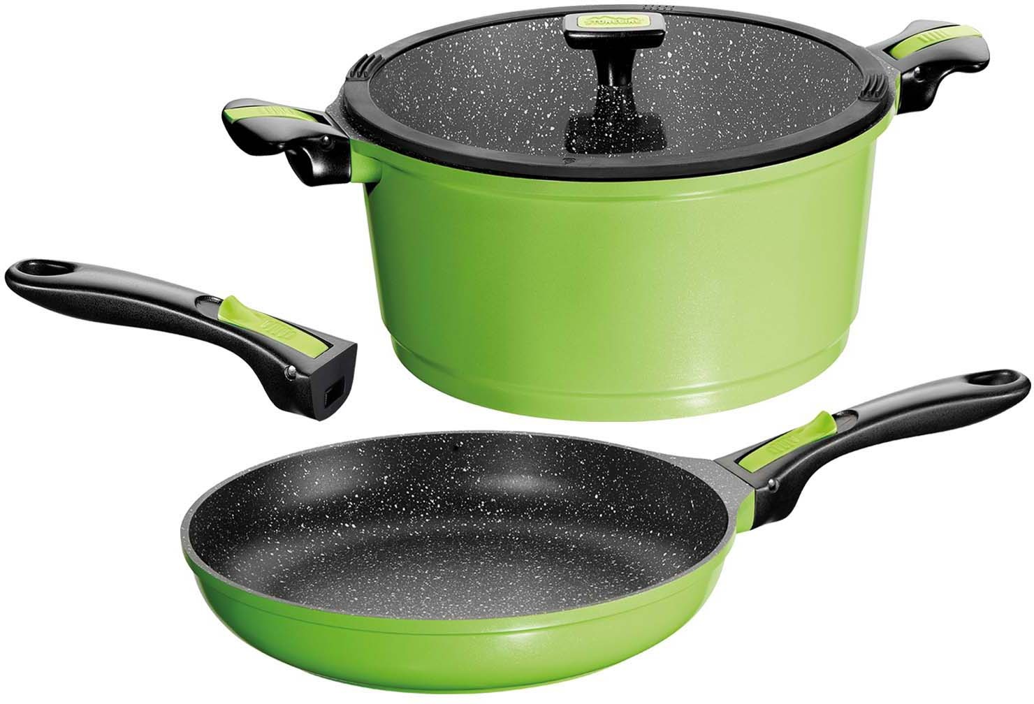 Image of STONELINE Topf-Set »Imagination«, Aluminiumguss, (Set, 3 tlg.), mit austauschbaren, abnehmbaren Griffen, induktionsgeeignet bei Ackermann Versand Schweiz