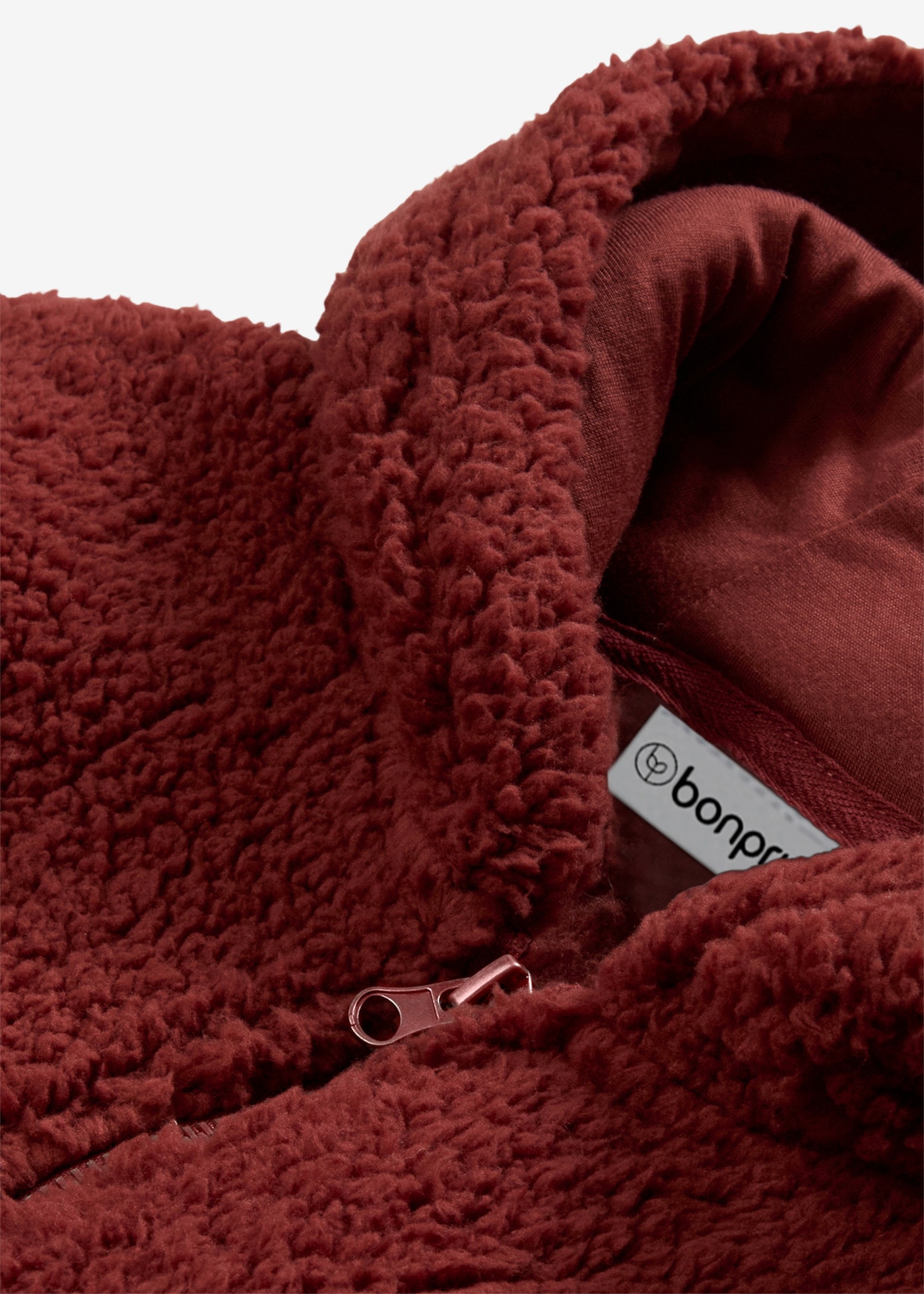 bonprix Veste polaire avec capuche en matière teddy douillette, col montant et capuche, ligne A