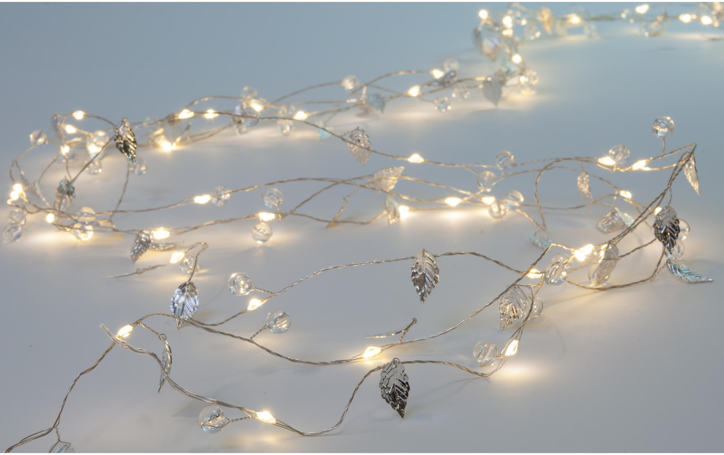 LED-Lichterkette »Silver Leaves«, 80 St.-flammig