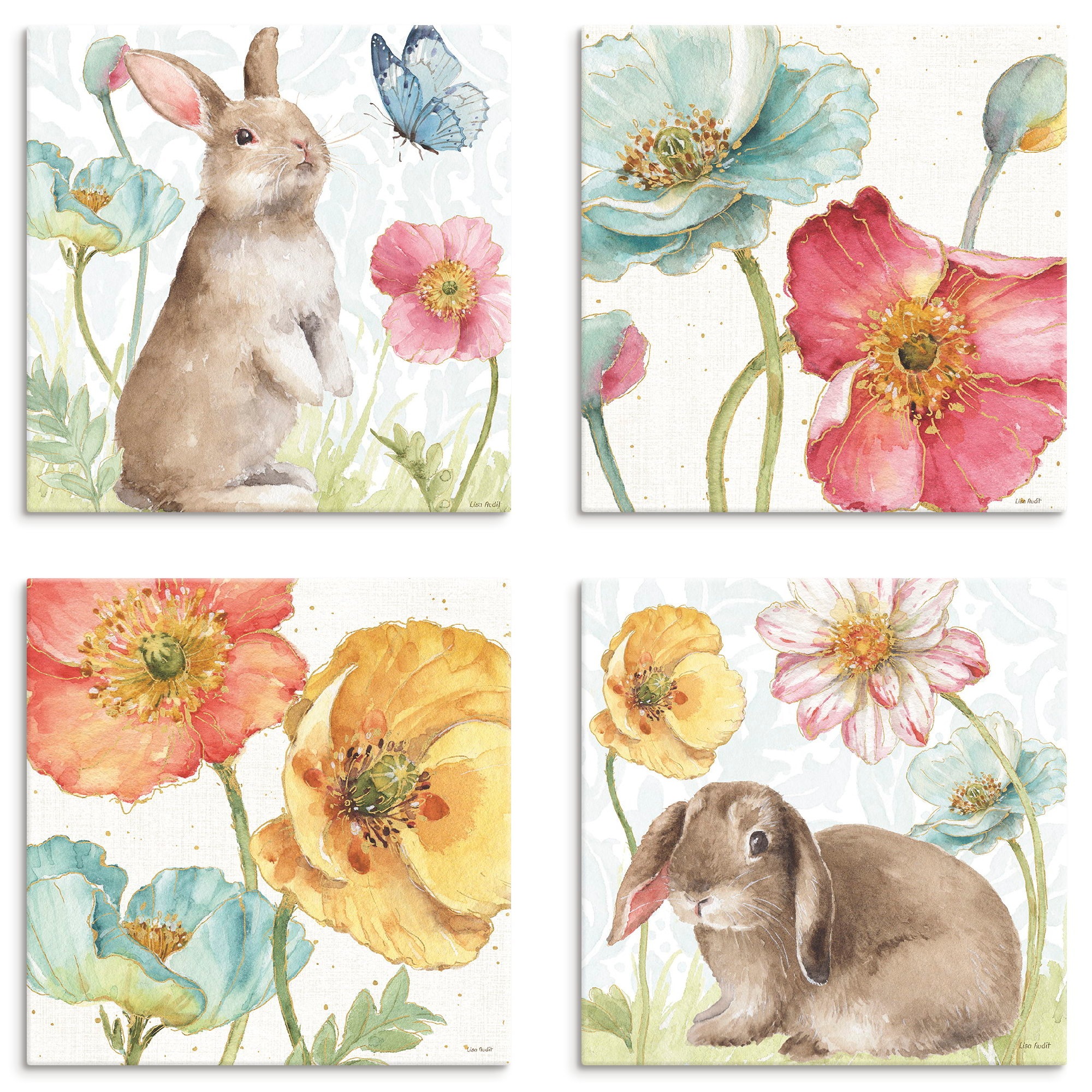 Image of Artland Leinwandbild "Spring Softies" Set, 4 Stk. tlg. in verschiedenen Grössen erhältlich