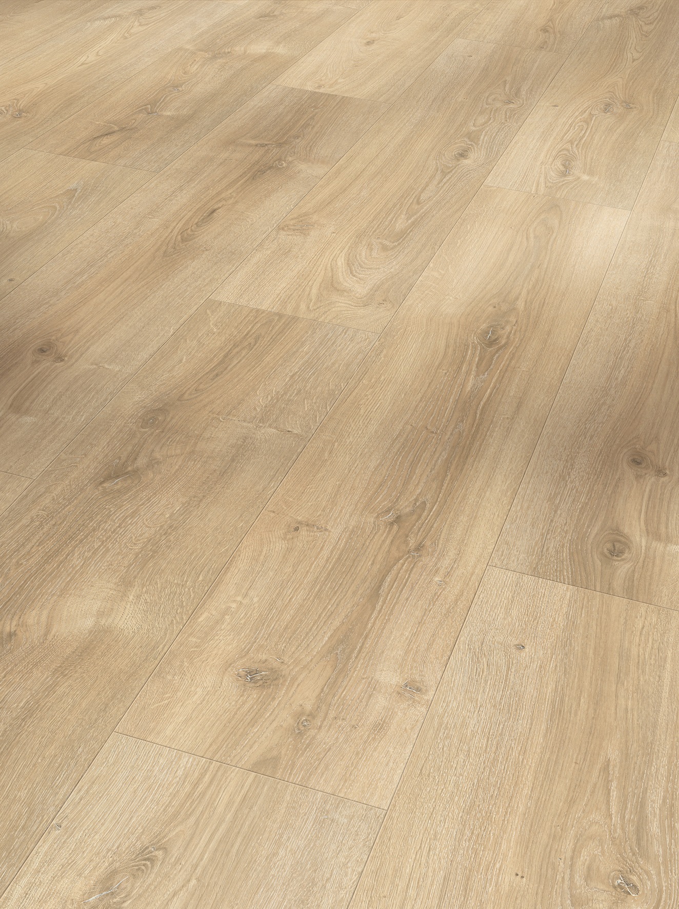 Image of PARADOR Laminat »Basic 600 breite Landhausdiele Eiche Nova hell gekälkt«, (Set), Naturstruktur, Verlegefläche: 2,19 m², matt, für Fussbodenheizung geeignet bei Ackermann Versand Schweiz