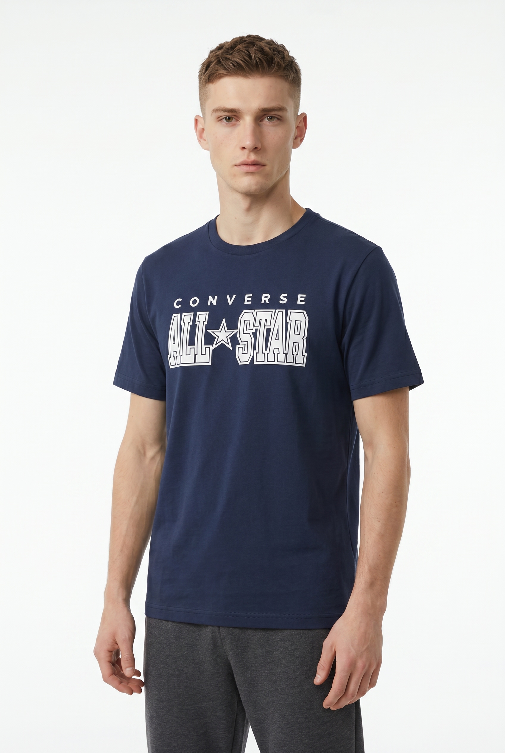 Converse T-shirt »CONVERSE ARCH ALL STAR TEE« manches courtes, col rond, en coton et polyester