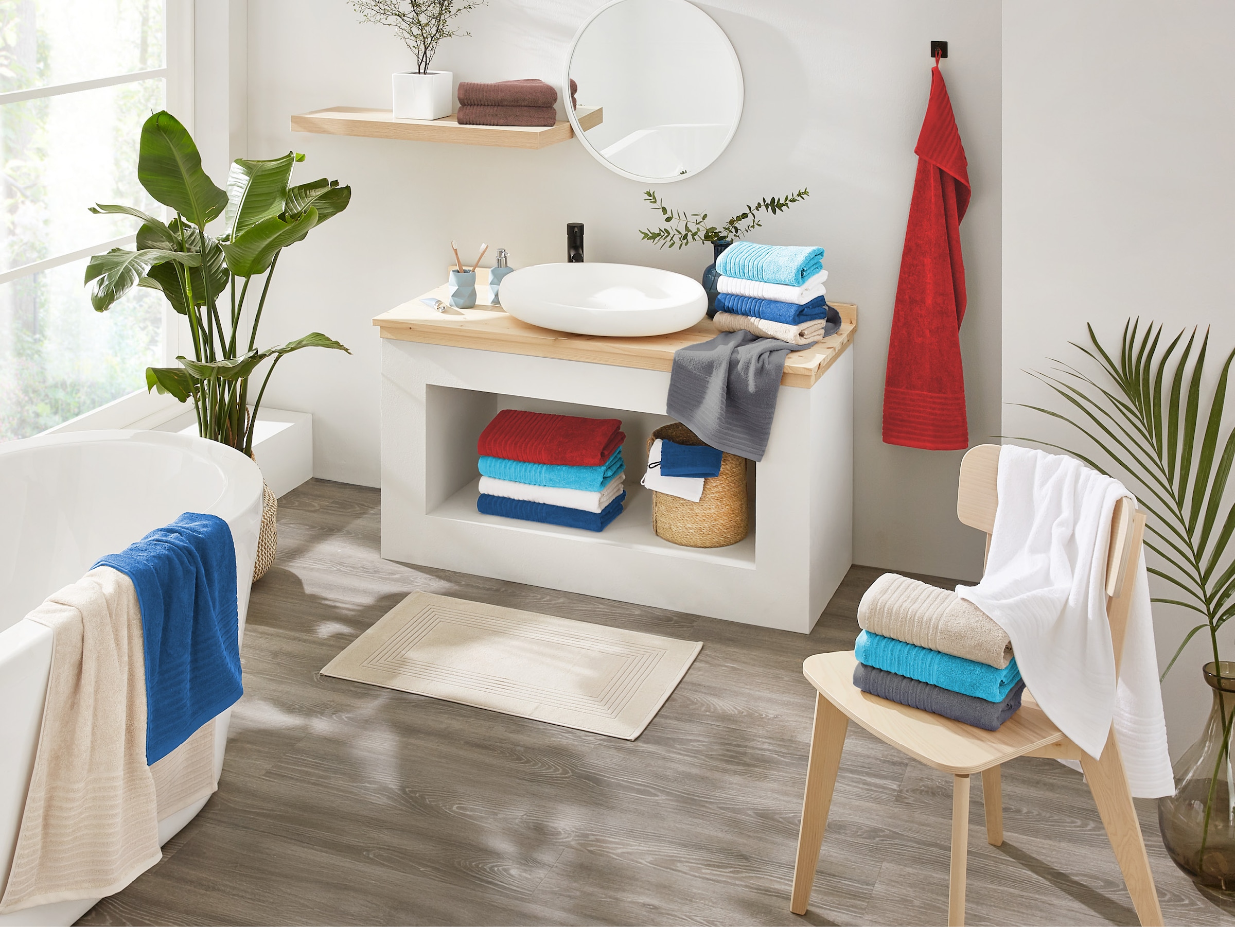 Dyckhoff Gant de toilette »Waschhandschuh-Set BRILLANT 6-tlg., Baumwolle, 550 g/m²« Coton