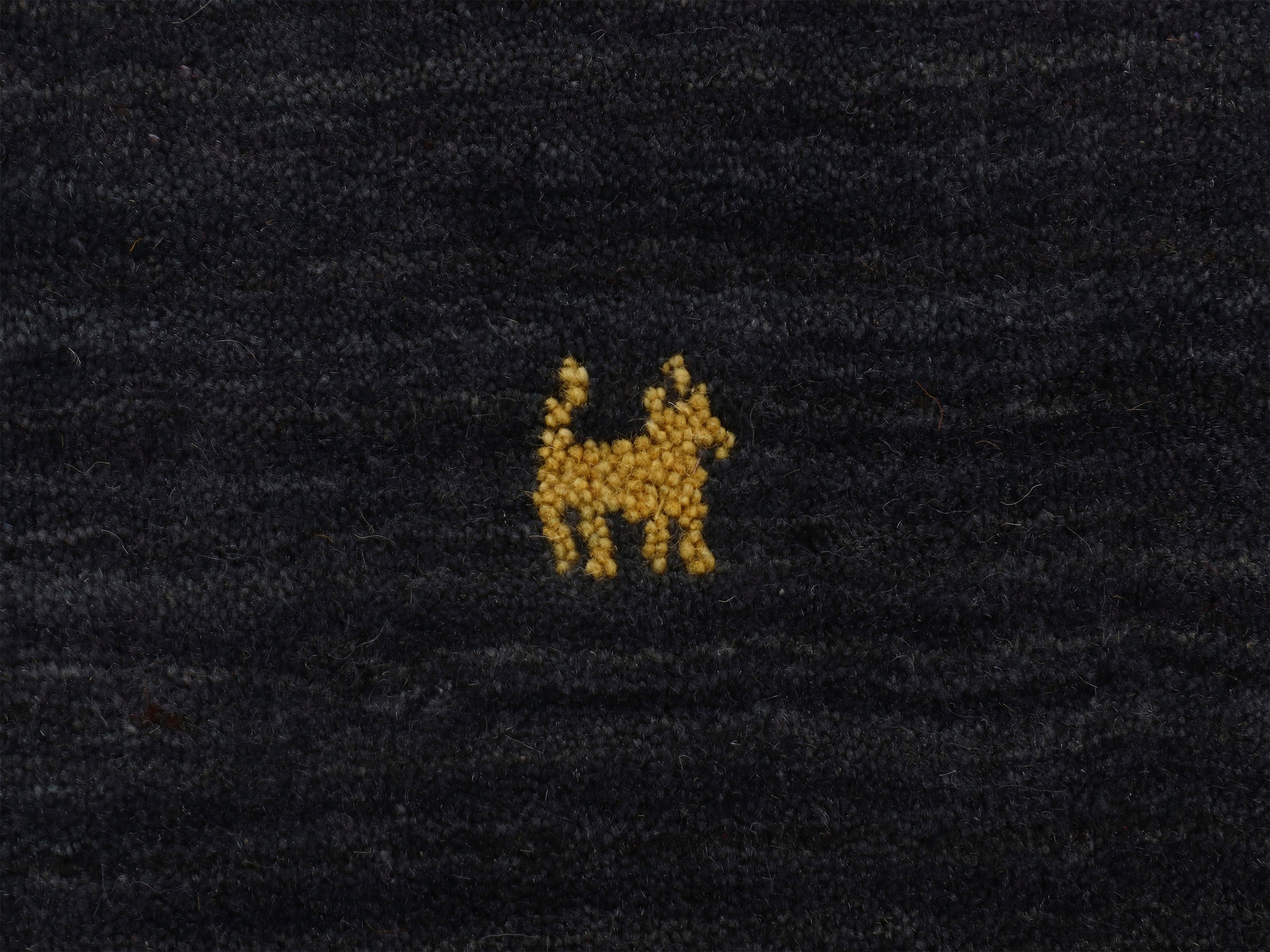 carpetfine Wollteppich »Gabbeh Uni«, rund, 15 mm Höhe, reine Wolle handgewebt, Gabbeh Tiermotiv warmes Raumklima viele Grössen