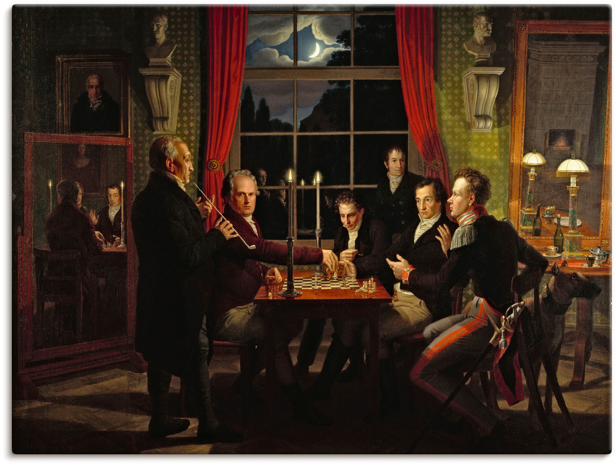 Image of Artland Wandbild »Schachpartie im Palais Voss, Berlin«, Gruppen & Familien, (1 St.), in vielen Grössen & Produktarten -Leinwandbild, Poster, Wandaufkleber / Wandtattoo auch für Badezimmer geeignet bei Ackermann Versand Schweiz