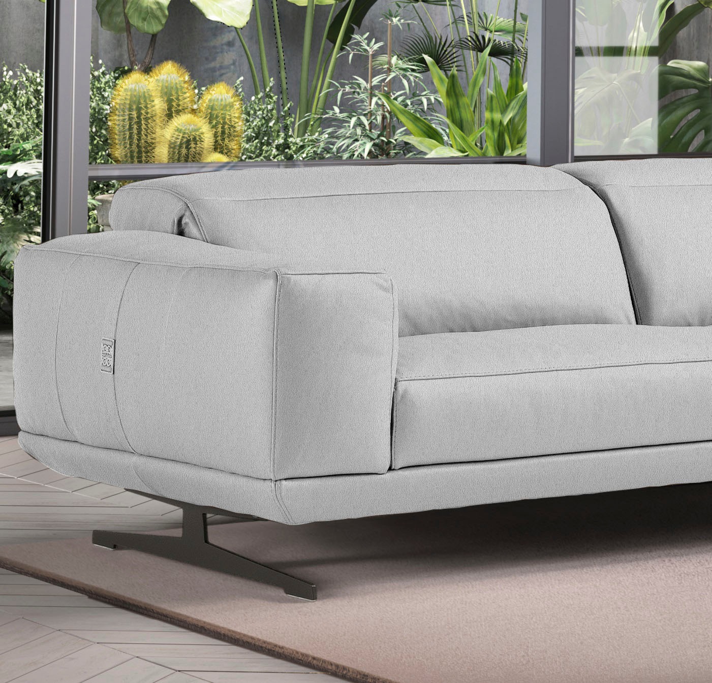 Egoitaliano 3-Sitzer »Gloria, super bequem, hochwertige Verarbeitung, edles Design, Megasofa«, beidseitig verstellbare Rückenelemente, mit Designmetallfüssen