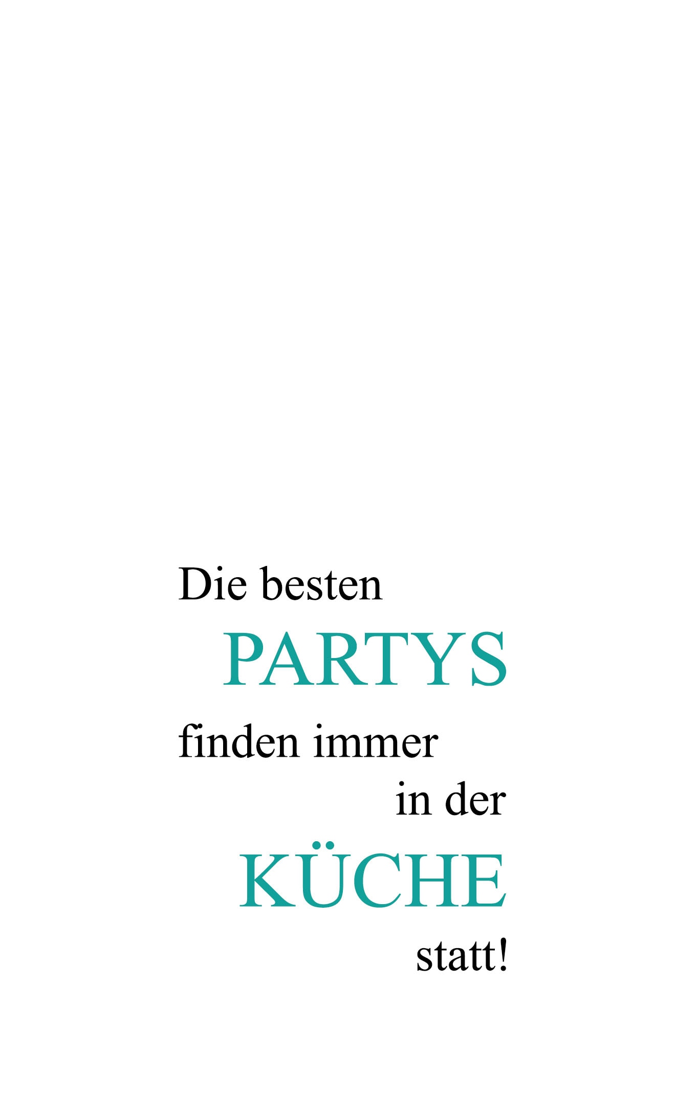 ♕ queence Wanddekoobjekt »Partys und Küche«, Schriftzug auf Stahlblech  versandkostenfrei auf