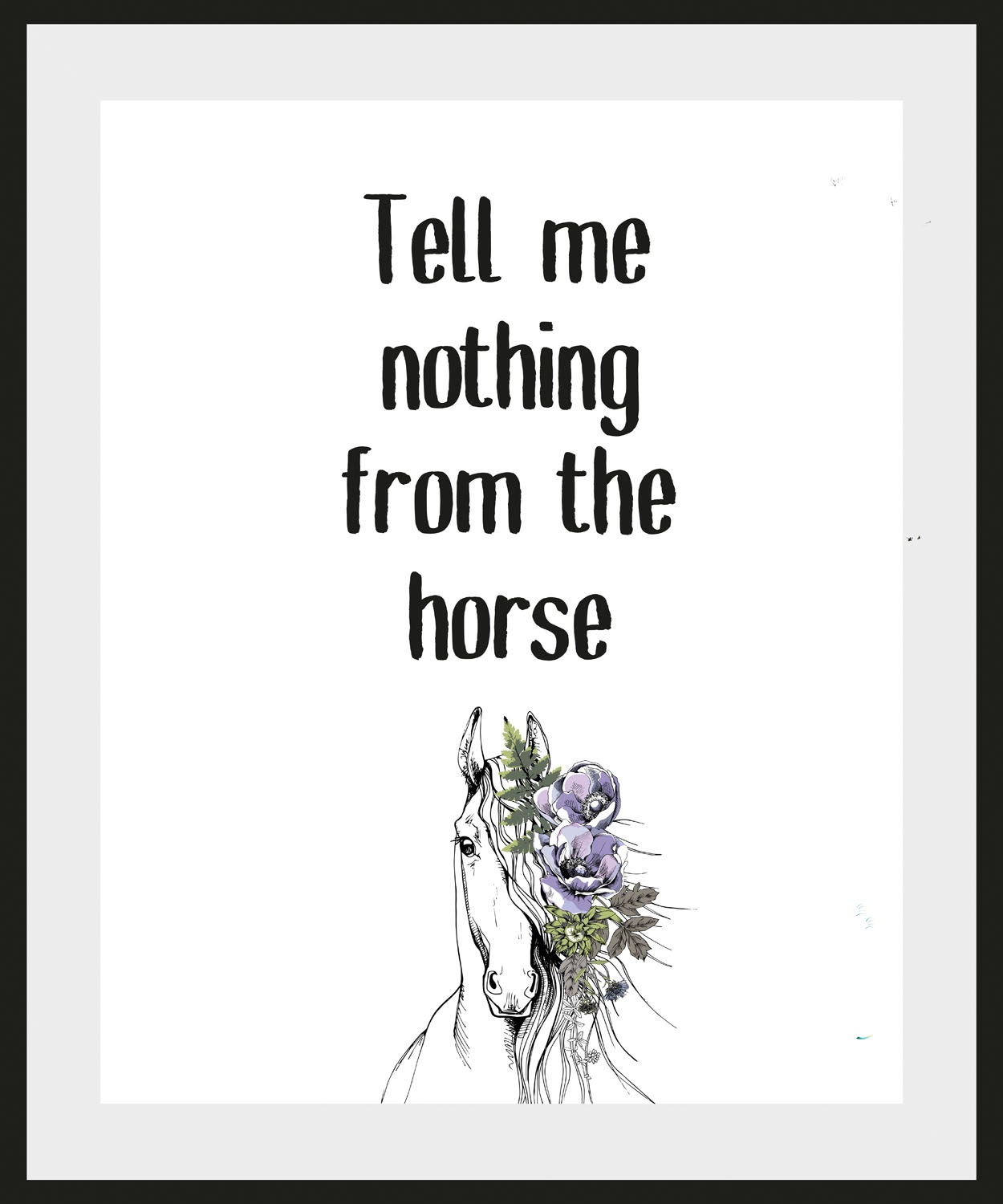 Image of queence Bild »Tell me nothing from the horse«, Schriftzug, (1 St.) bei Ackermann Versand Schweiz