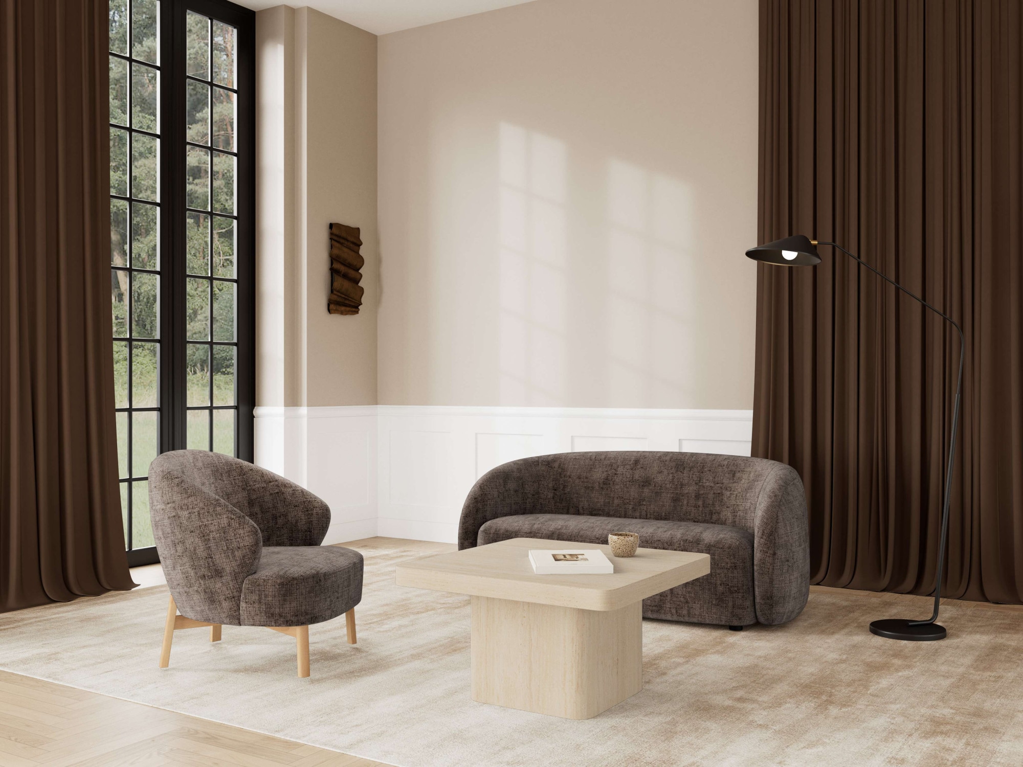 ACTONA GROUP Chaise rembourrée »Relaxsessel, Polstersessel« () Chaise, marron, 77.5x78x78cm