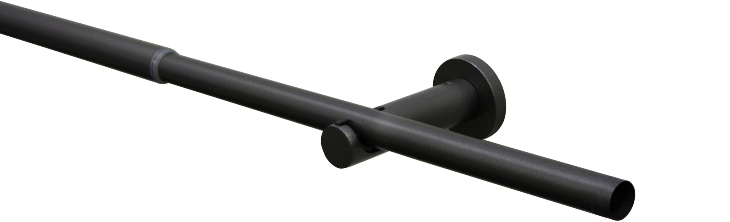 Image of GARDINIA Gardinenstange "Set Sol 1-Lauf" Ø 1,9 mm 1 läufig-läufig mit Bohren, Wandmontage, Metall, Gardinenstangen Set aus Metall