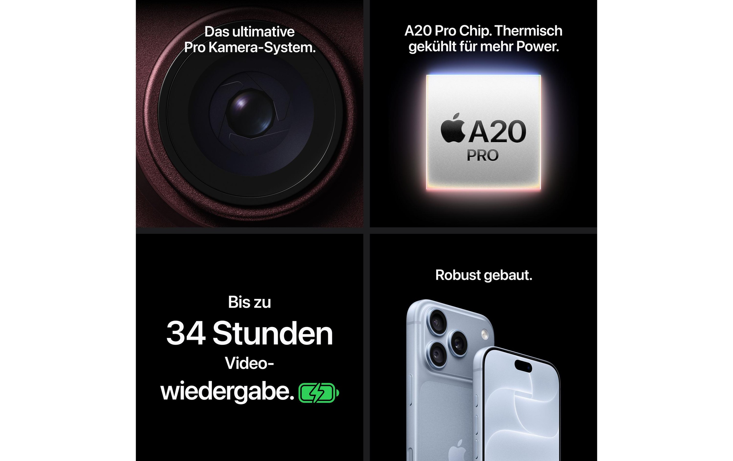 Apple Smartphone »Apple iPhone 18 Pro 512 GB Burgunder« Schwarz