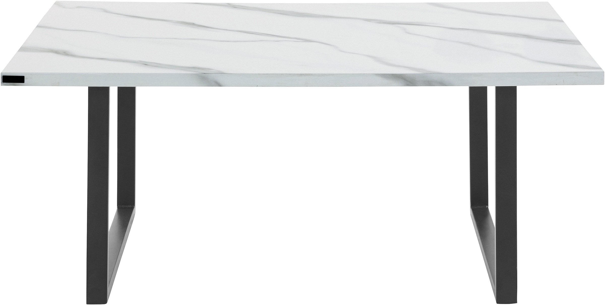 Image of Places of Style Couchtisch »Maddox«, Tischplatte aus pflegeleitem MDF in Marmor Optik, schwarzes Gestell aus Metall, in verschiedenen Grössen erhältlich, Höhe 46 cm bei Ackermann Versand Schweiz