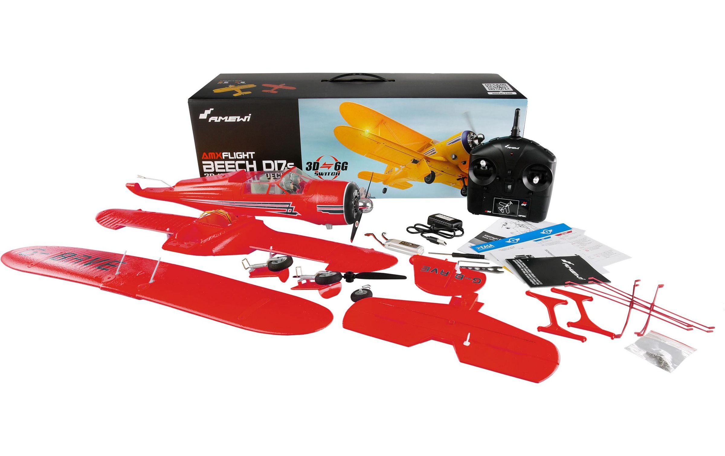 Amewi RC-Flugzeug "Amewi AMXflight Beech D17s 3D, 6G, RTF"