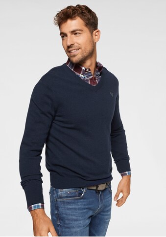 Gant V-Ausschnitt-Pullover, aus reiner Lammwolle kaufen