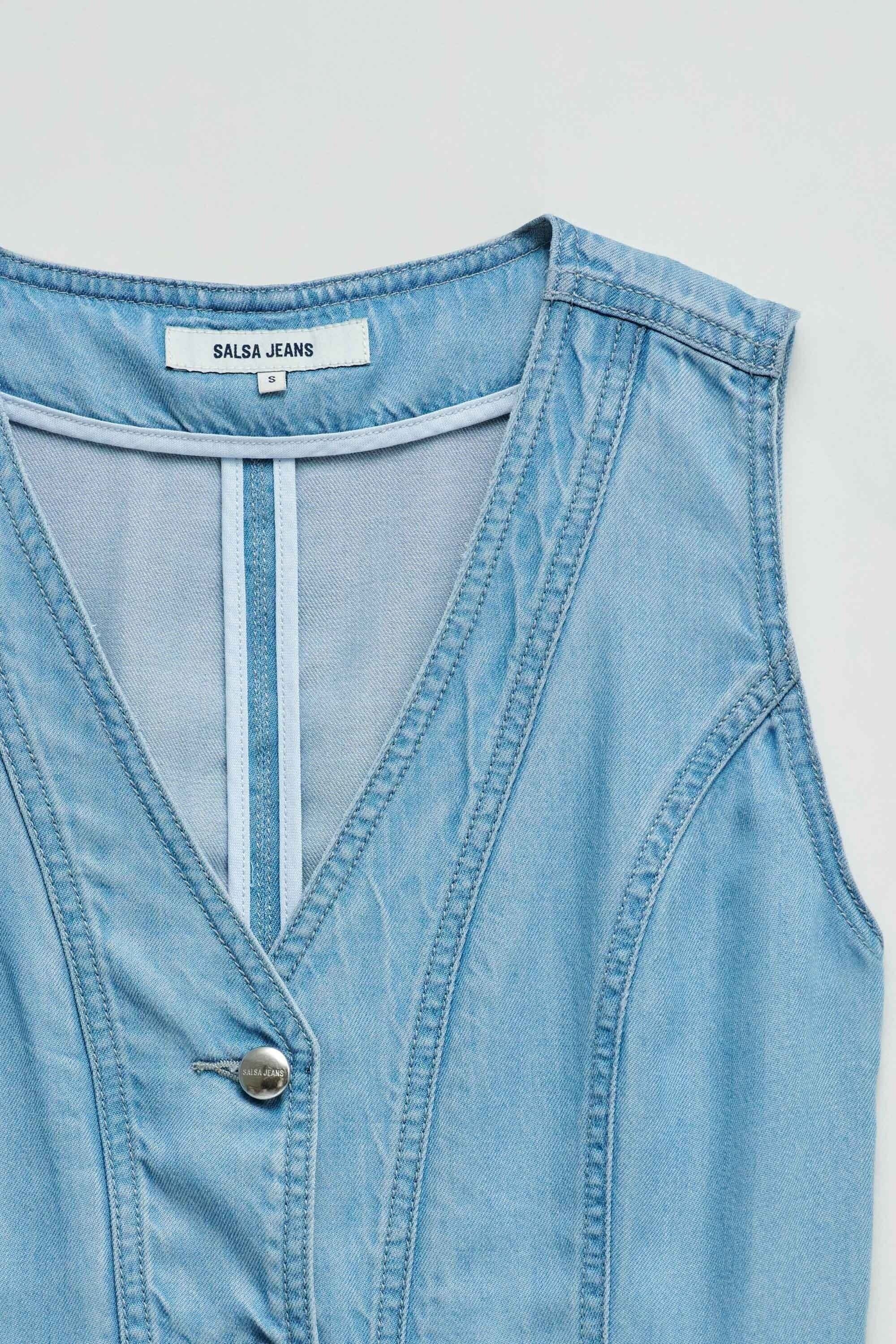 Salsa Blouse en jean »Salsa Jeans Jeanshemd Denim Vest«