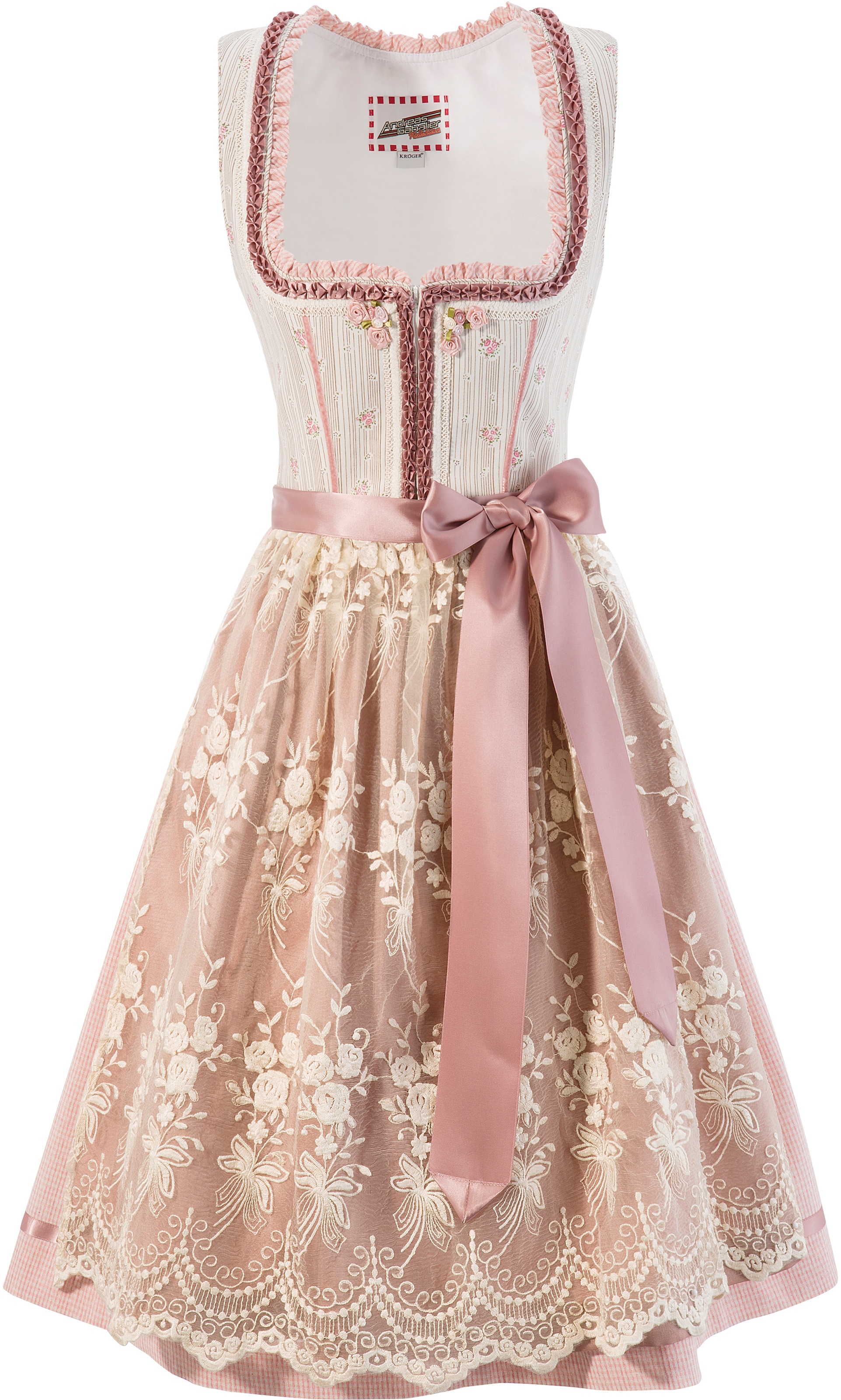 Dirndl midi mit Doppelschürze