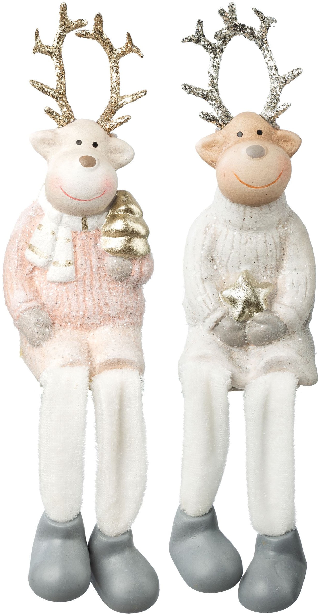 Image of Creativ home Kantenhocker "Hirsch" mit dezentem Glitzer-Finish