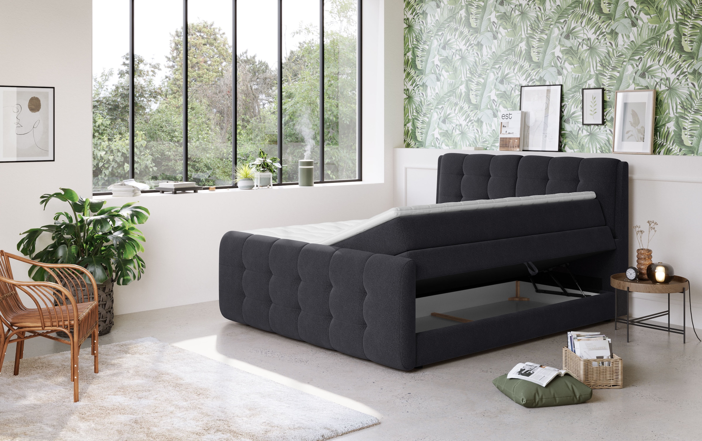 COTTA Lit boxspring »Fort mit Bettkasten, inkl. Topper« erhältlich in verschiedenen Breiten (160cm, 180cm & 200cm)