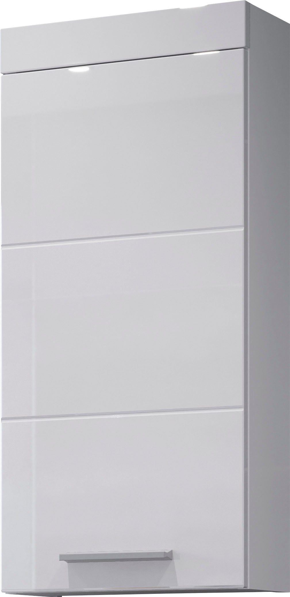 welltime Hängeschrank »Dormoletto« Weisser Badschrank mit waagerechter Fräsung - Masse (B/T/H) 35/16/75 cm