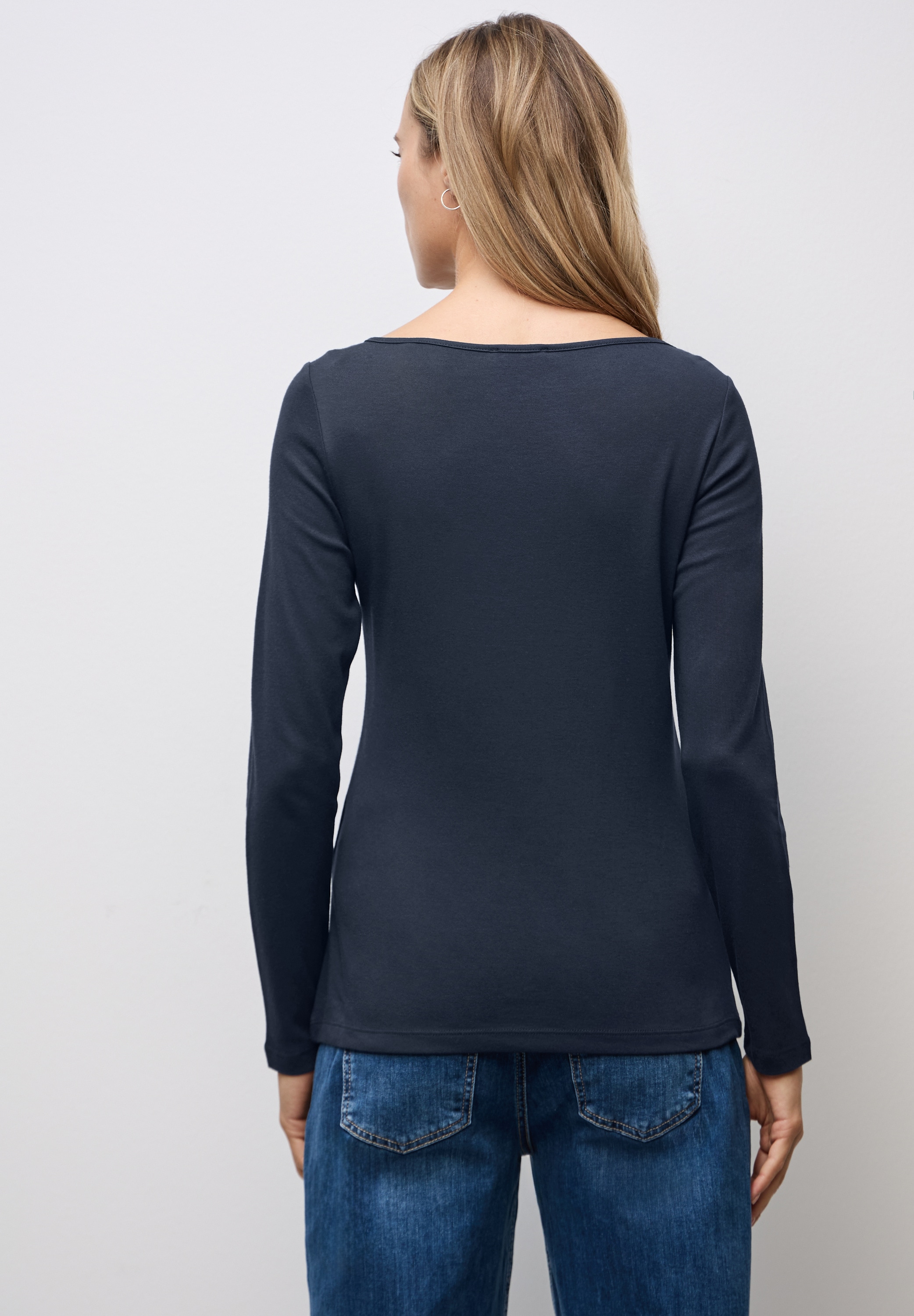 STREET ONE Langarmshirt »Style Lanea« mit U-Boot Ausschnitt