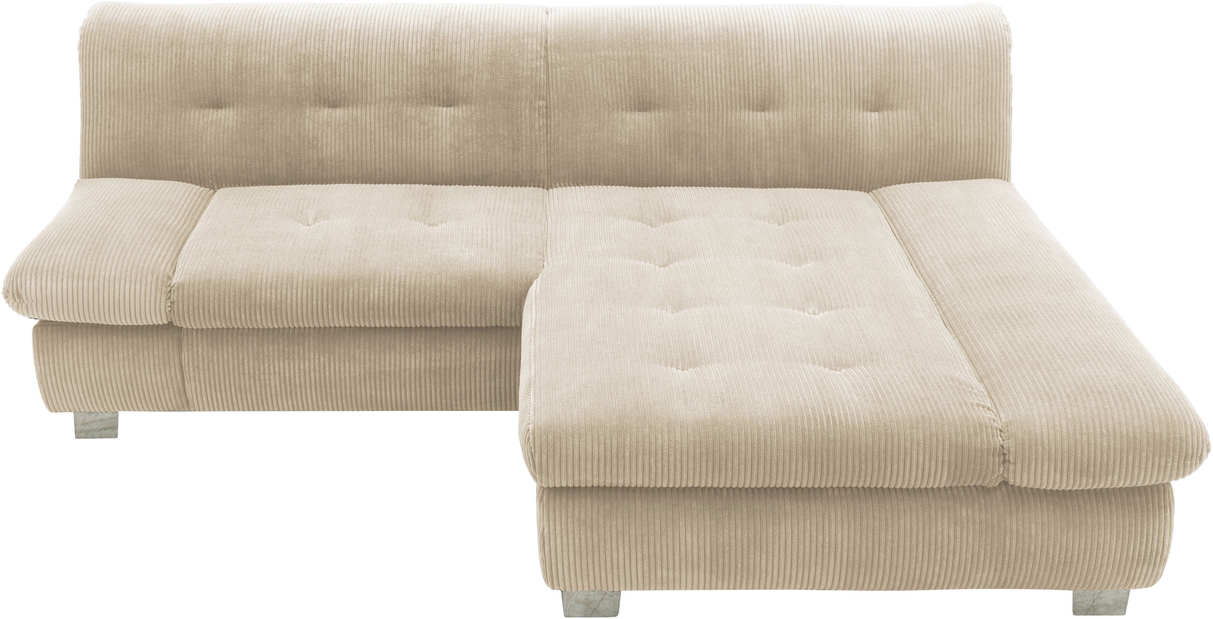 DOMO collection Ecksofa »100031 kompakte Stellmasse, komfortabel und bequem, L-Form«, wahlweise mit Bettfunktion und Armteilverstellung. Breite 234cm