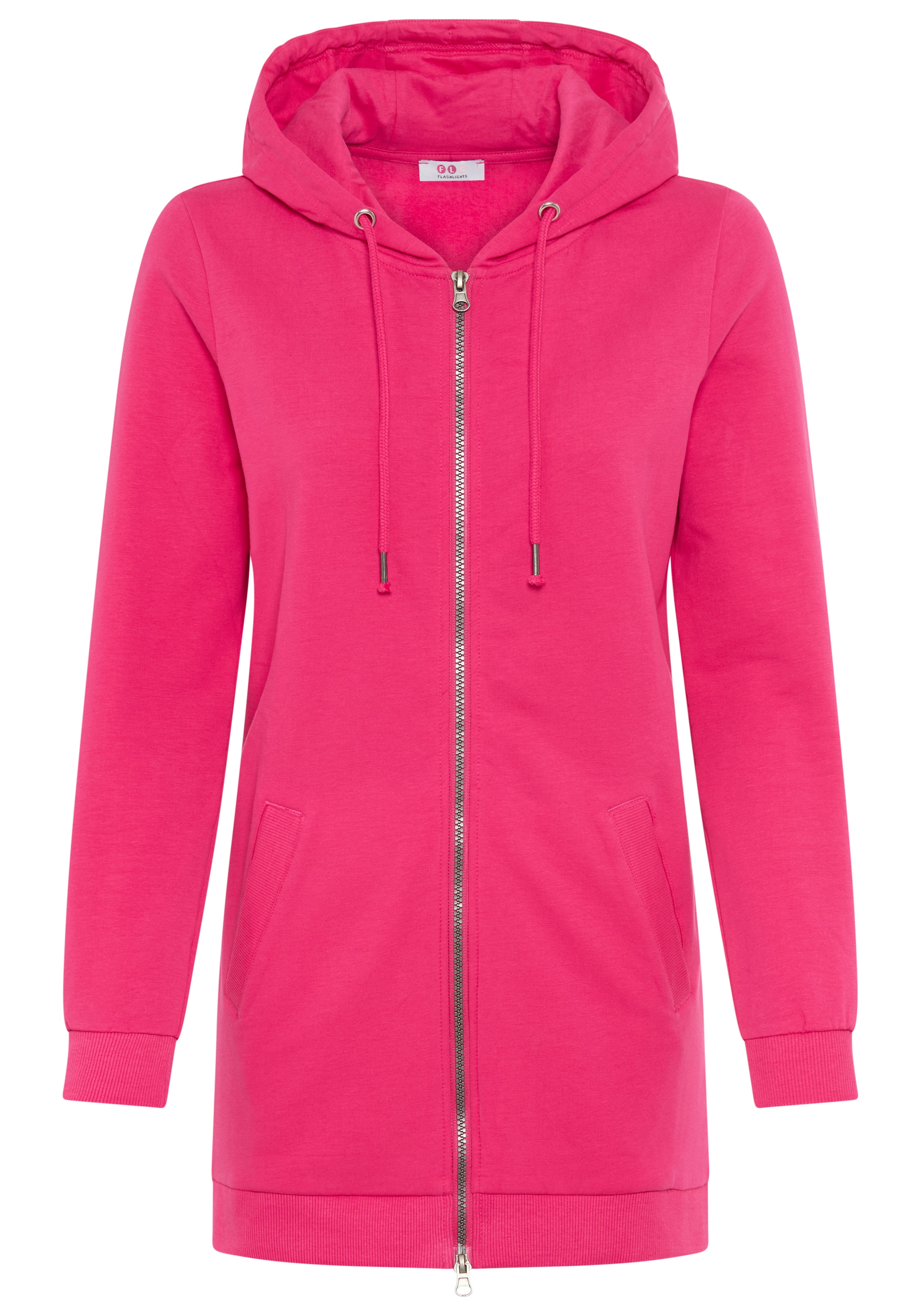 Flashlights Veste sweat in langer Form mit Zipper