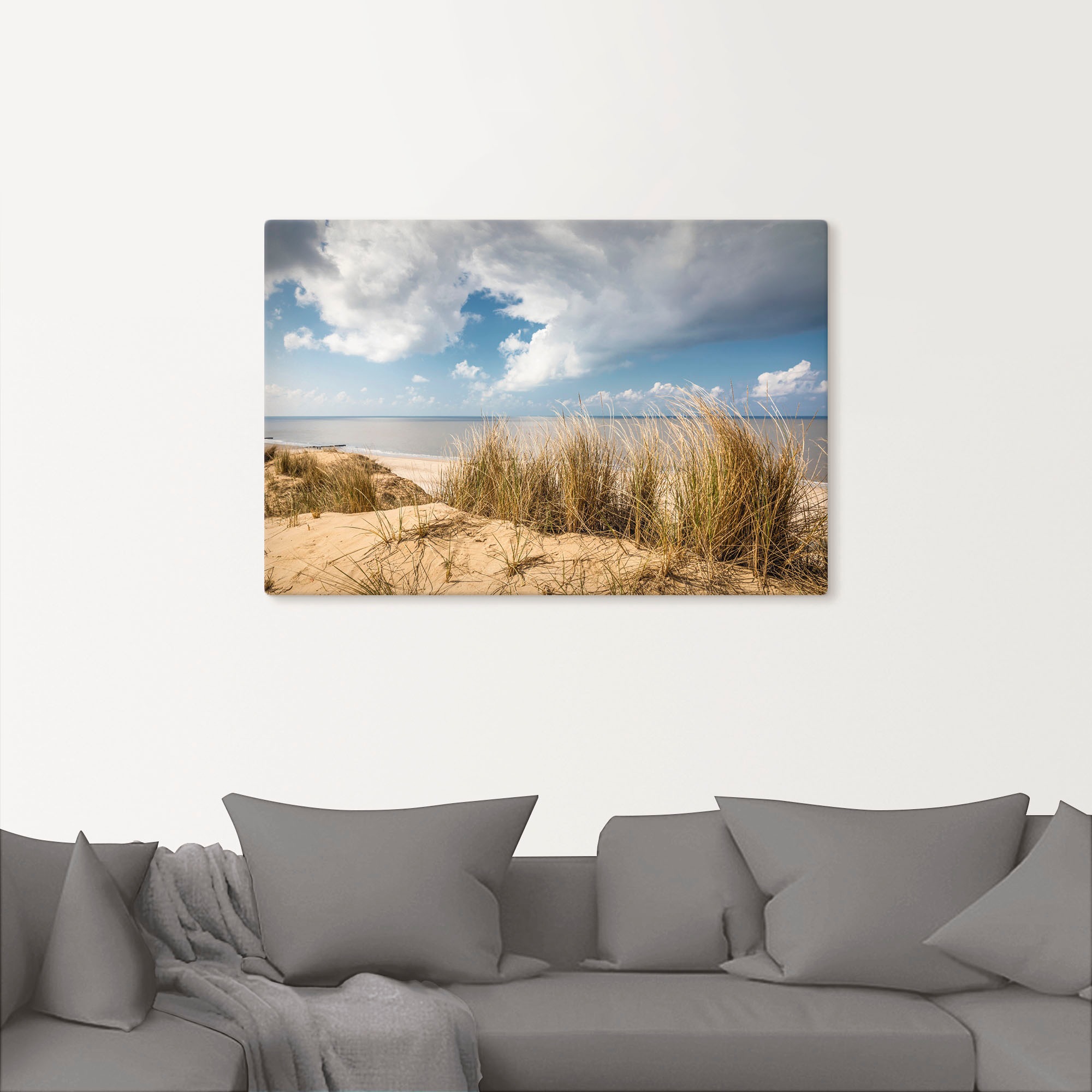 Artland Tableau sur toile »Weg durch die Dünen am Roten Kliff« Images de plage 1 cuis tlg. auf Holzrahmen gespannt