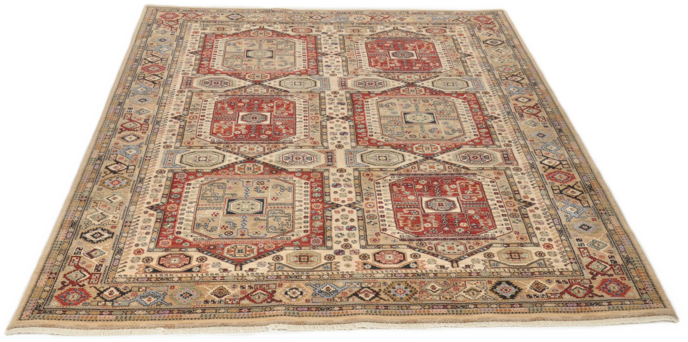 Image of THEKO Wollteppich »Saharna 7275«, rechteckig, 10 mm Höhe, reine Wolle, Orient-Optik, mit Fransen, ideal im Wohnzimmer & Schlafzimmer bei Ackermann Versand Schweiz