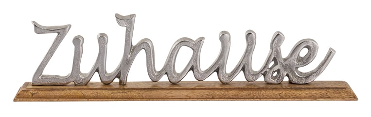 Image of my home Deko-Schriftzug »Zuhause«, (1 St.), aus Metall, auf Holz bei Ackermann Versand Schweiz