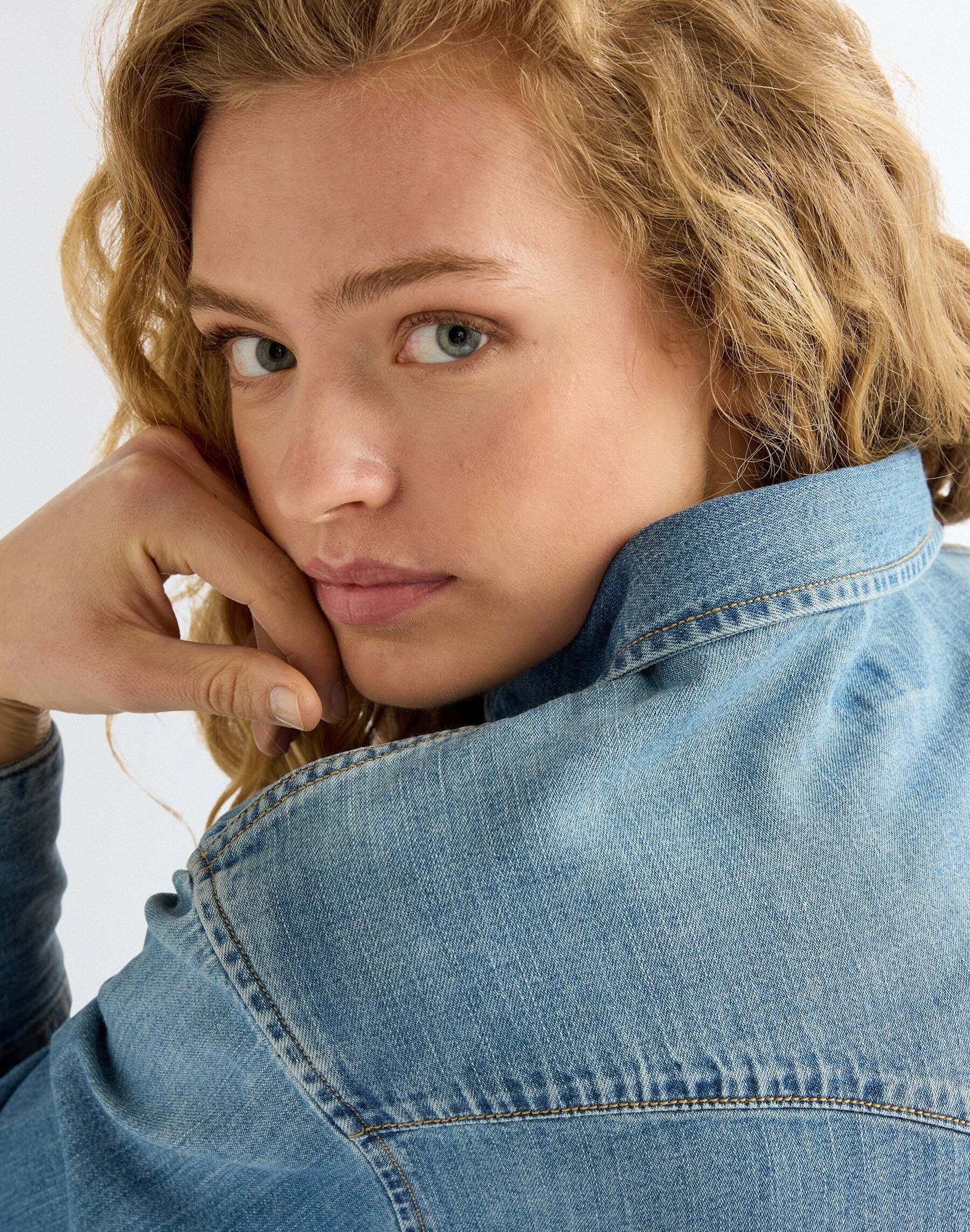 Wrangler Blouse en jean »WRANGLER Jeanshemd Drama Collar«