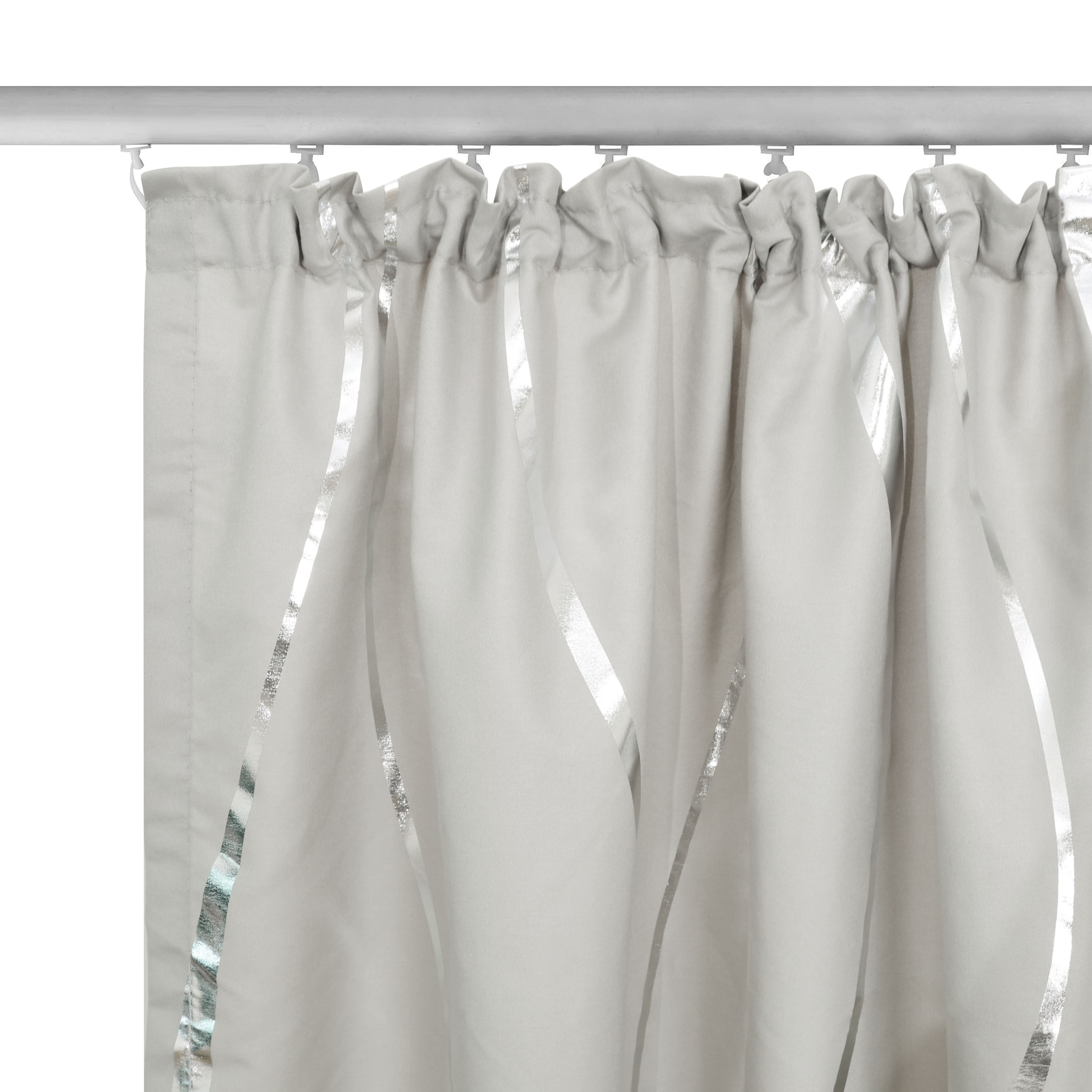 GOODproduct Rideau »Quinnton« Bande volante 2 cuis tlg. accents métalliques, ruban froncé, beau tissu, moyen-léger