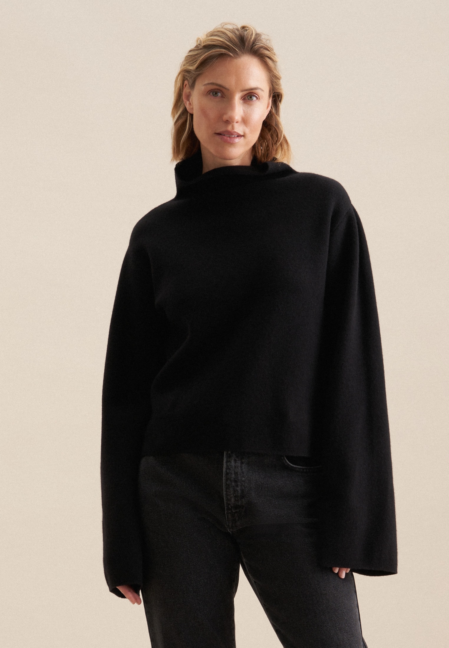 Image of seidensticker Strickpullover "Schwarze Rose" 1/1 Turtleneck