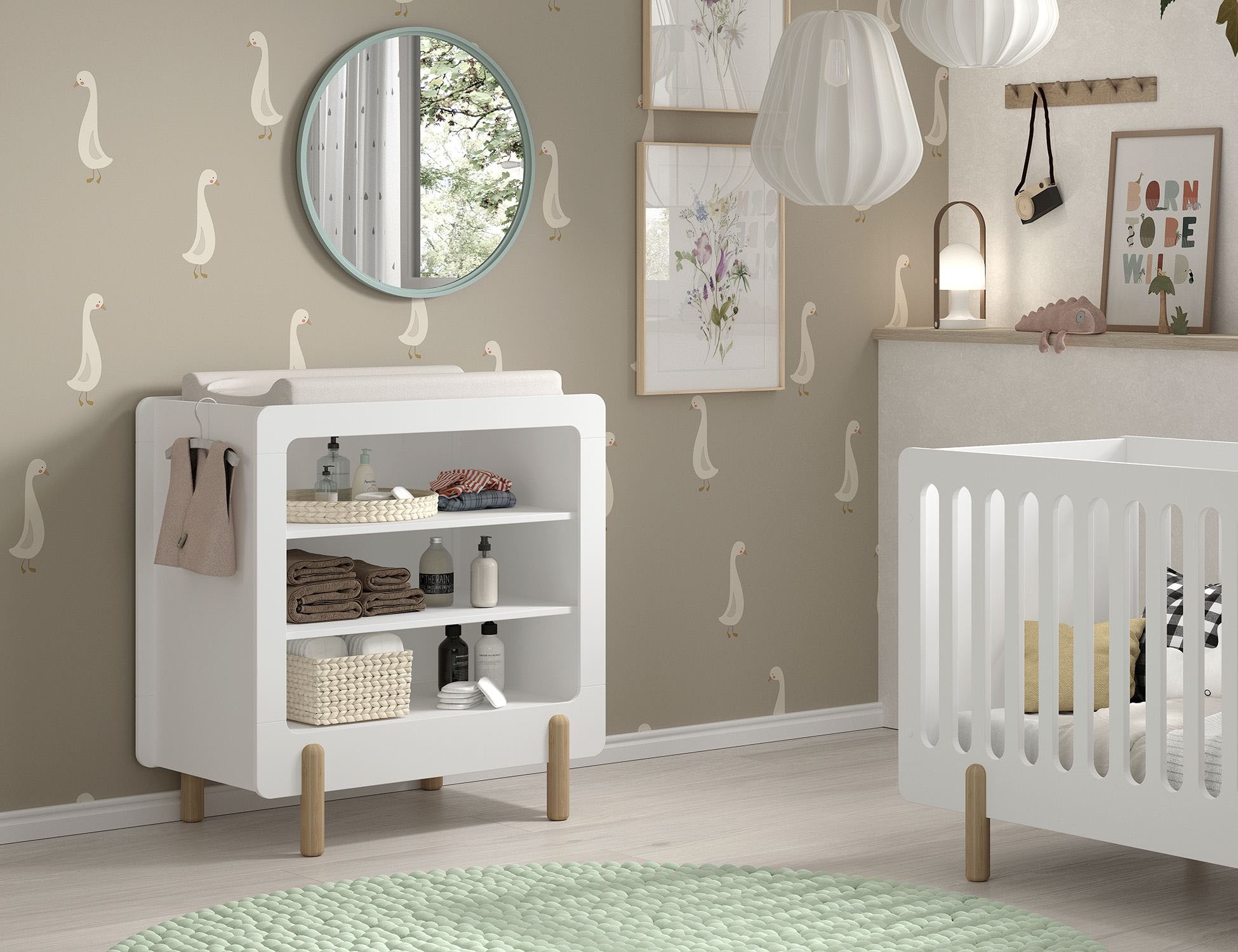 Image of Vipack Kommode "Smile, Wickelregal mit 3 Fächern, MDF weiss lackiert" B/H/T ca. 88x95,3x54,4cm, Fläche für Wickelauflage B: 77 x T: 51 cm, ohne Wickelauflage, feste Böden, bietet viel Stauraum