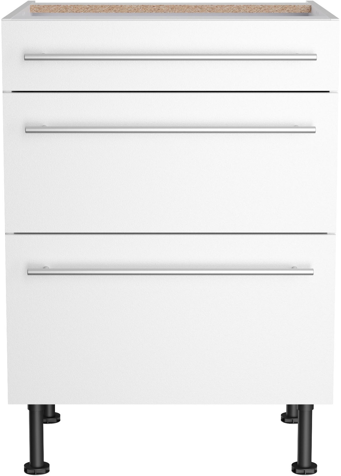 KOCHSTATION Unterschrank »KS-Bern2«, Breite 60 cm, 1 Schubkasten, 2 Auszüge