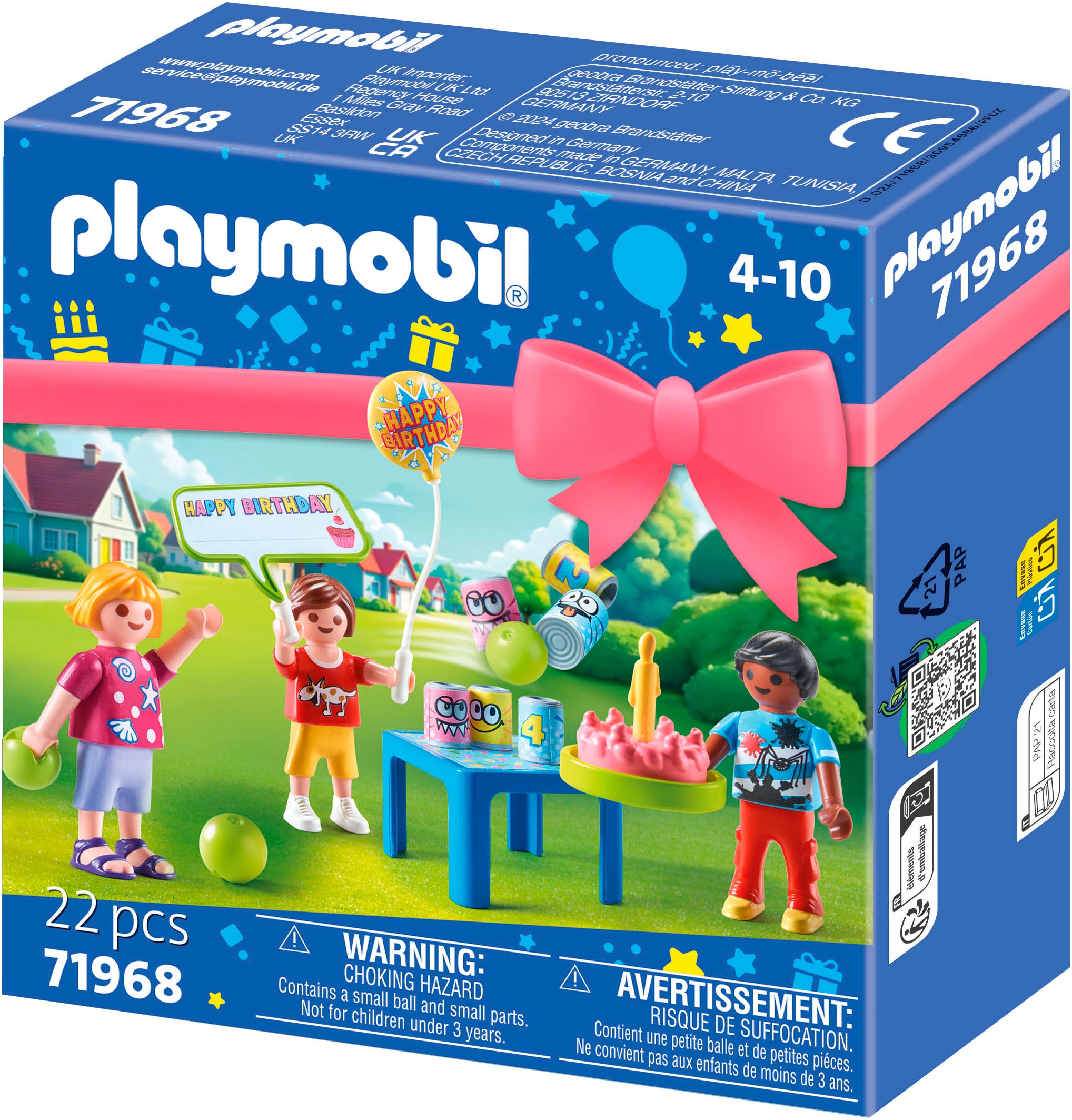 Playmobil® Konstruktions-Spielset »Kinder Geburtstagsparty (71968), Playmobil Gift Set«