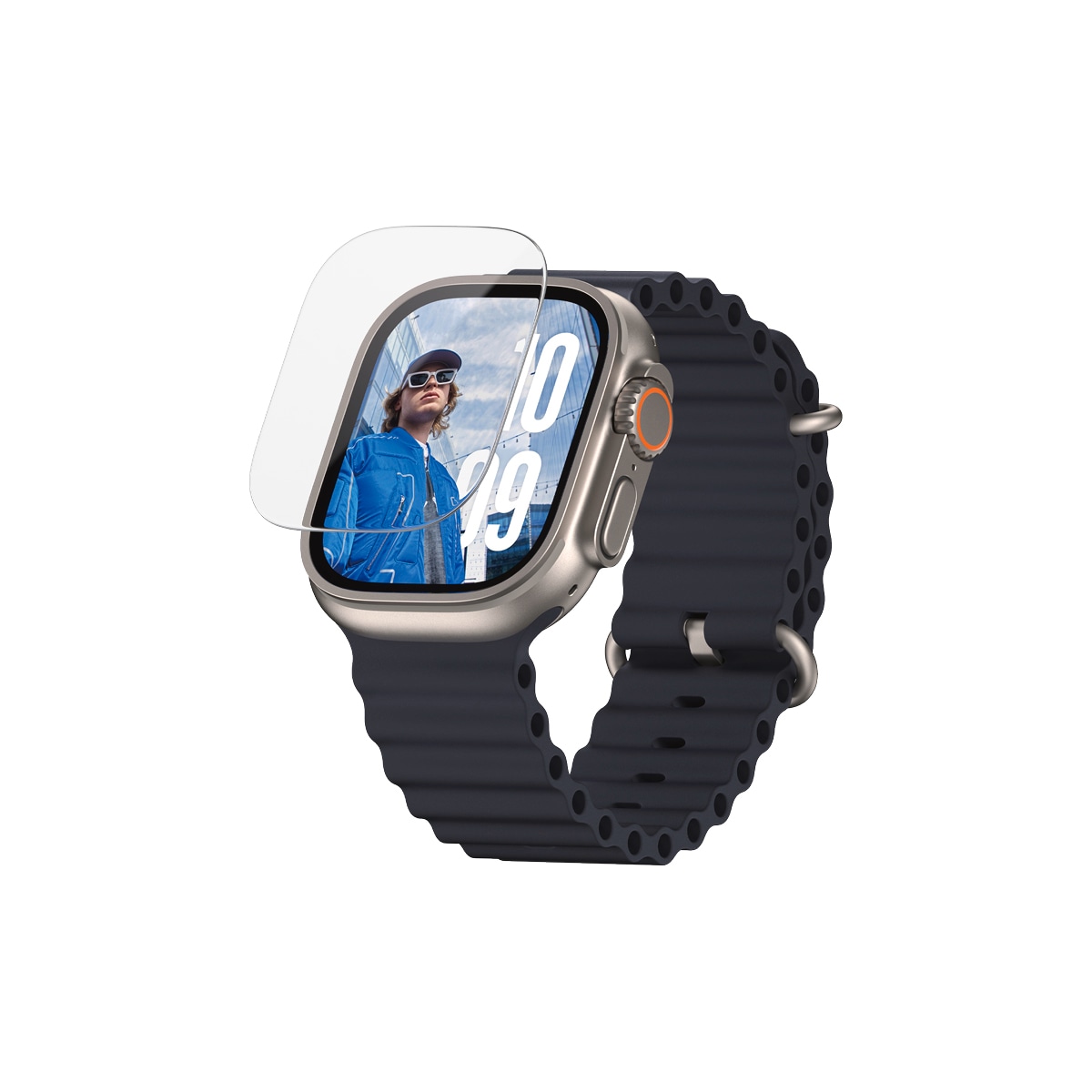 CARE by PanzerGlass Displayschutzglas »Ultra-Wide Fit Screen Protection«, für Apple Watch Ultra-Apple Watch Ultra 2, Displayschutzfolie, Schutzfolie, Bildschirmschutz, kratz- & stossfest