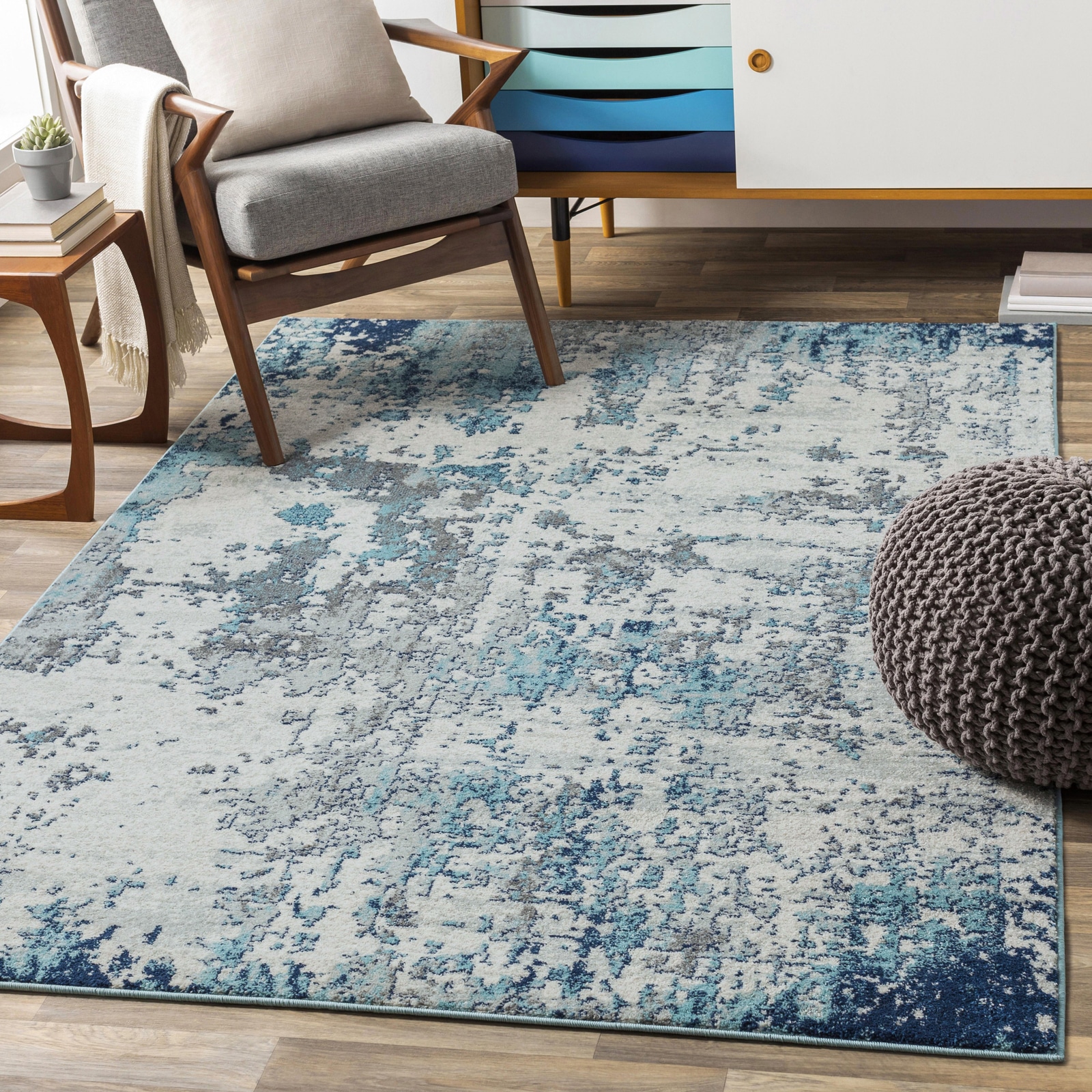 Image of Livabliss Teppich "DUNKIRK" rechteckig 11 mm Höhe Moderner Designerteppich in Marmor Optik, Kurzflor Wohnzimmerteppich