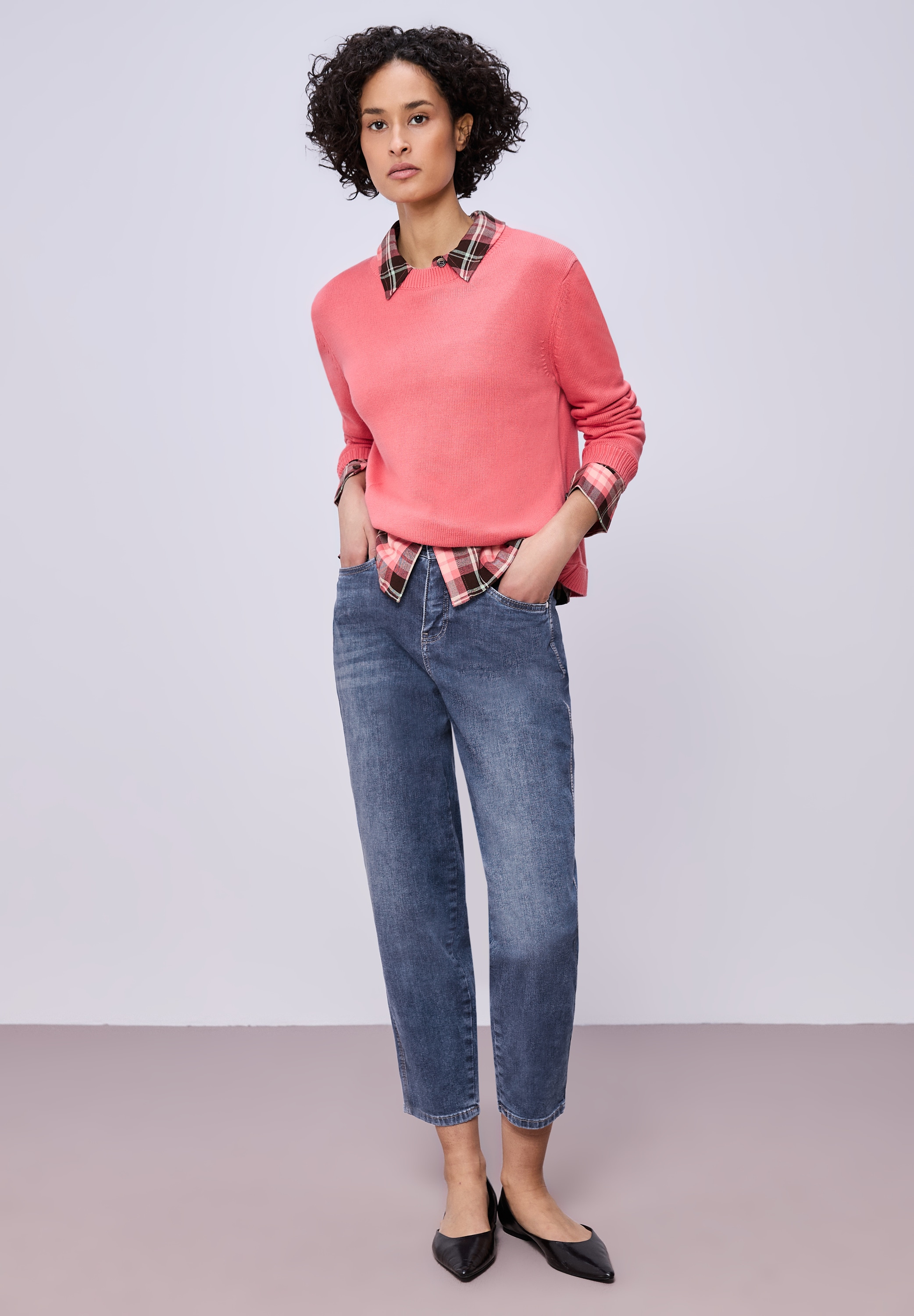 STREET ONE Jeans taille basse »Style Karlie« Barrel Leg, mit Stretch