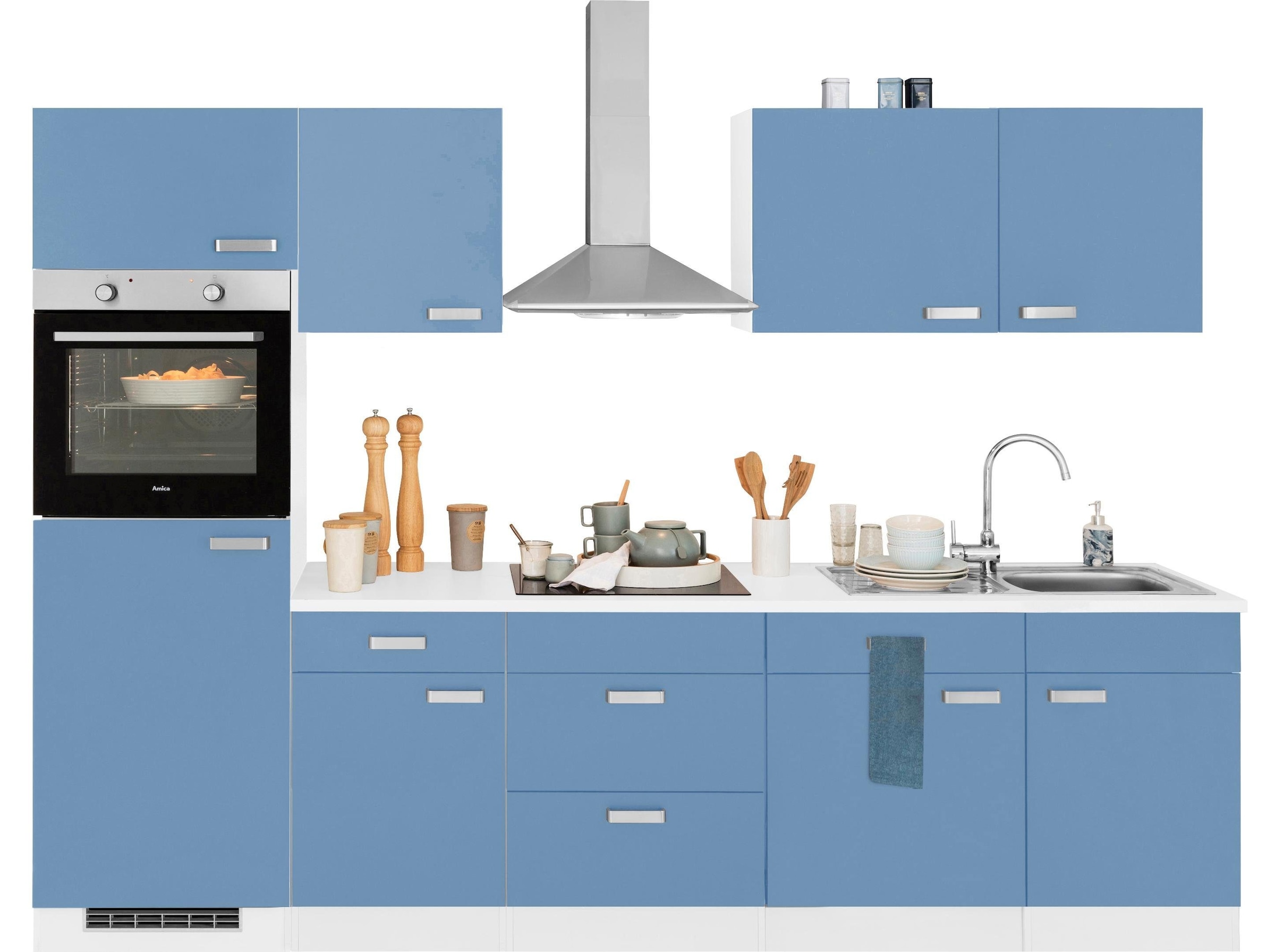 wiho Küchen Küchenzeile »Husum«, ohne cm 280 Breite kaufen bequem E-Geräte