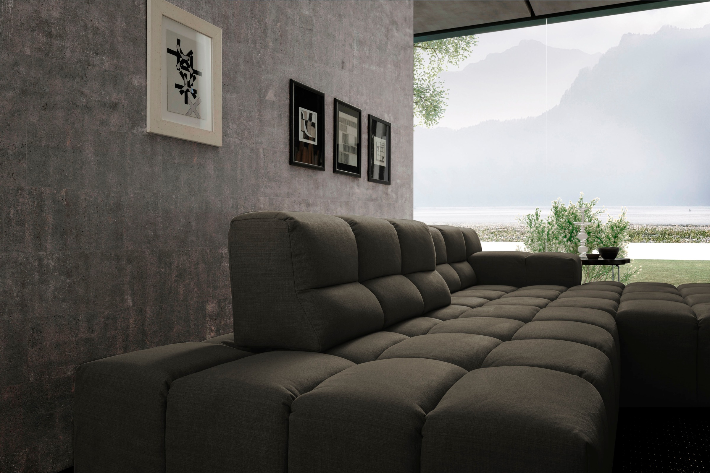 designwerk Ecksofa »Temple L-Form, tolles Designsofa«, mit Sitztiefenverstellung