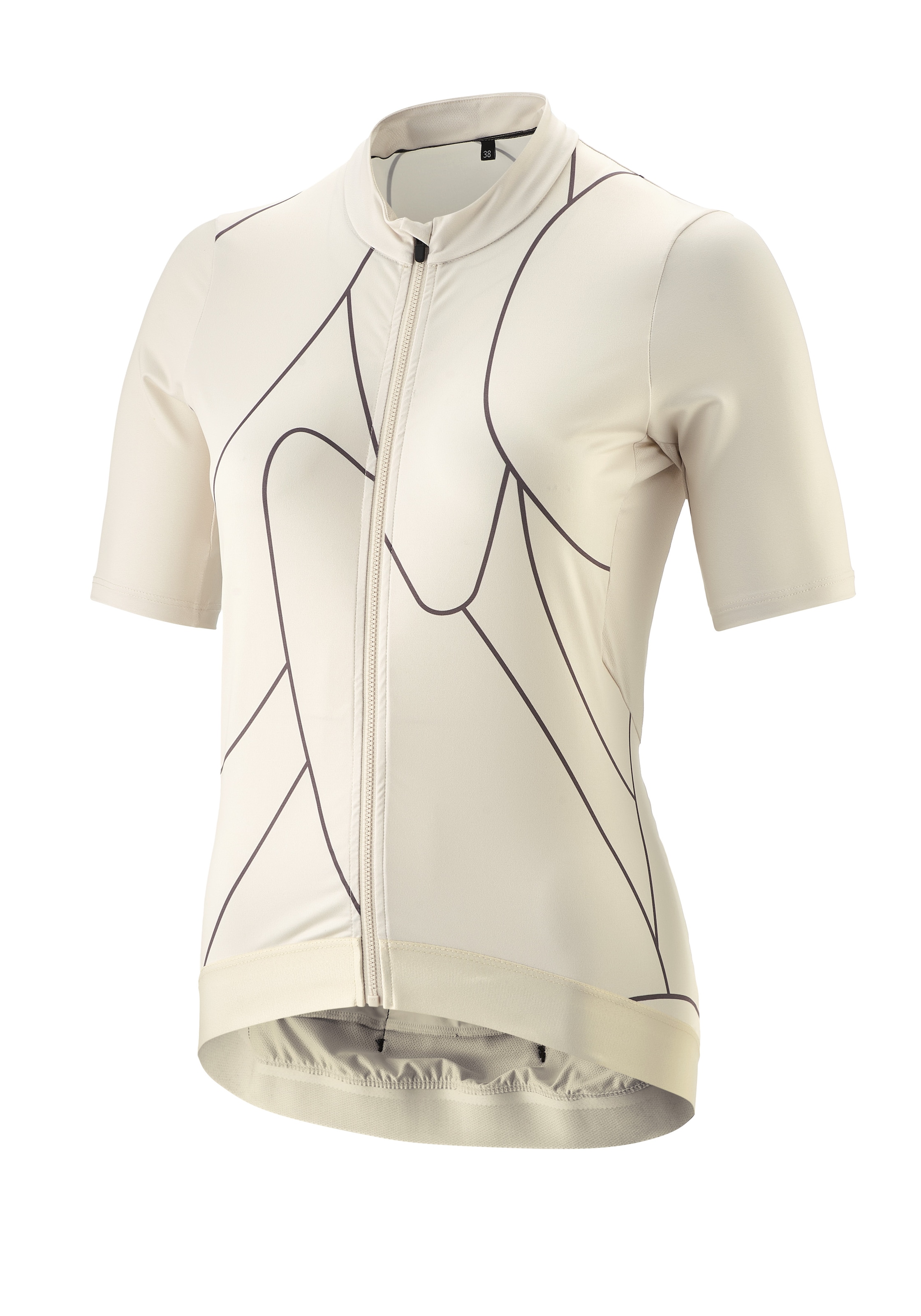 Gonso Radtrikot »Road Jersey Print W« Damen Fahrradtrikot kurzarm, Full-Zip Trikot, Rückentasche, Slim Fit