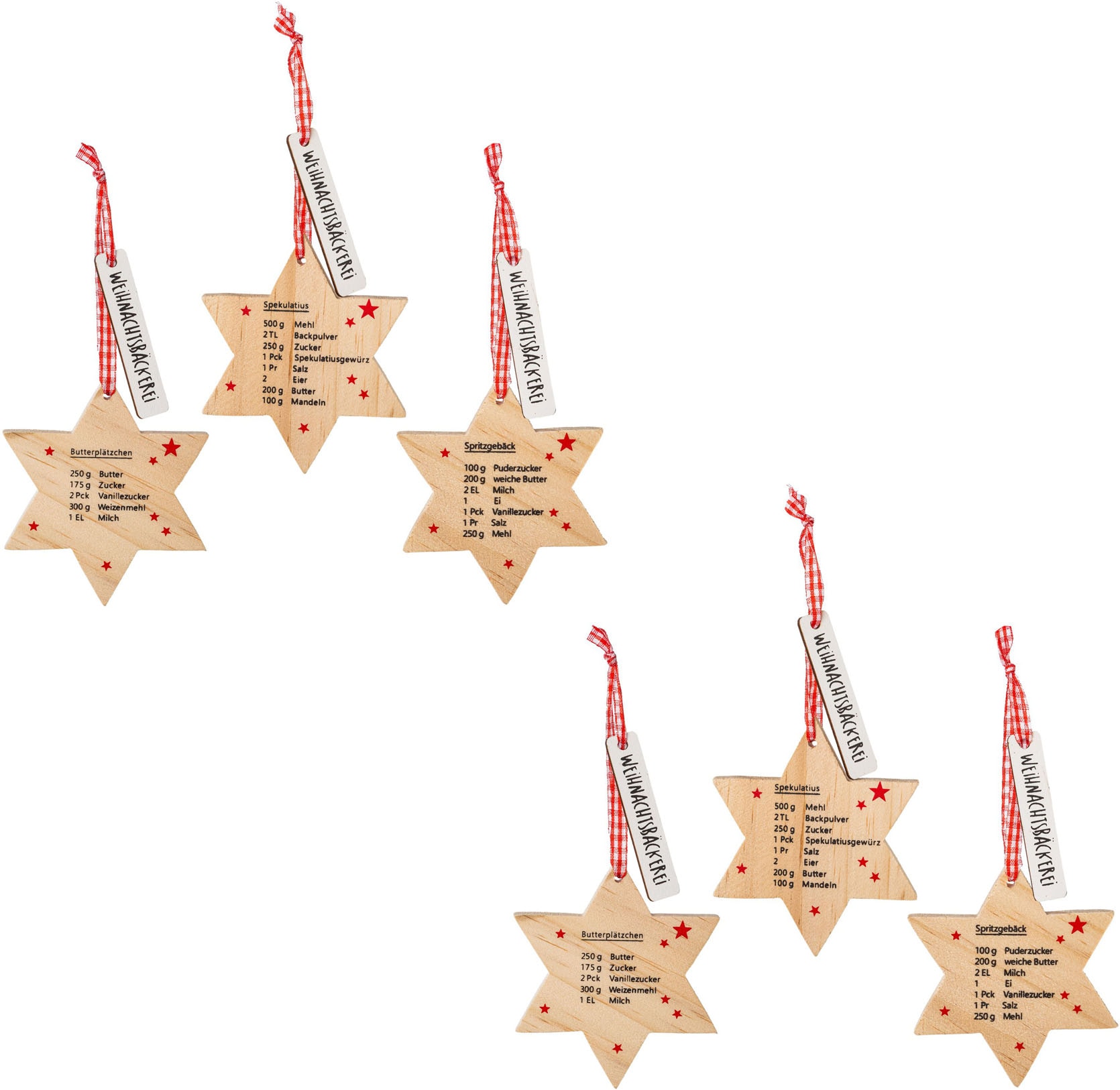 Image of Creativ home Dekohänger "Deko-Hänger Weihnachtsbäckerei" mit 3 Plätzchen-Motiven