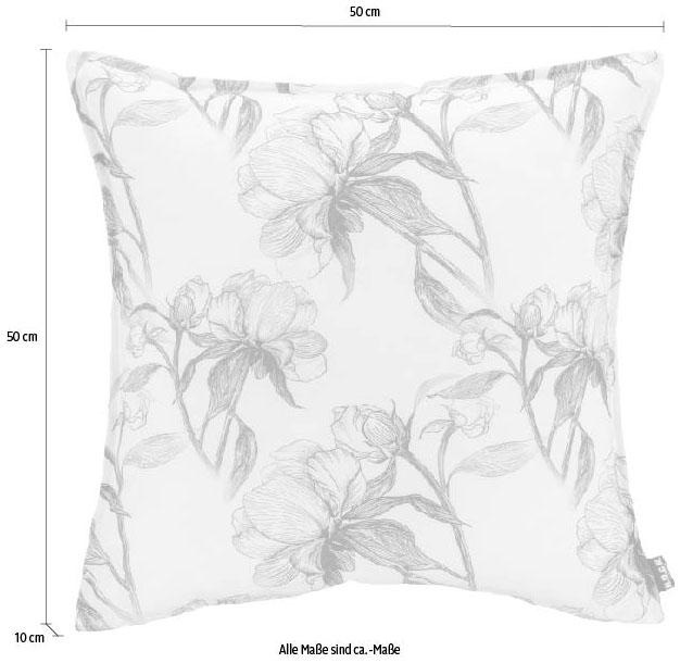 H.O.C.K. Coussin décoratif »Fleur« mit Blumen, Kissenhülle mit Füllung, 1 Stück