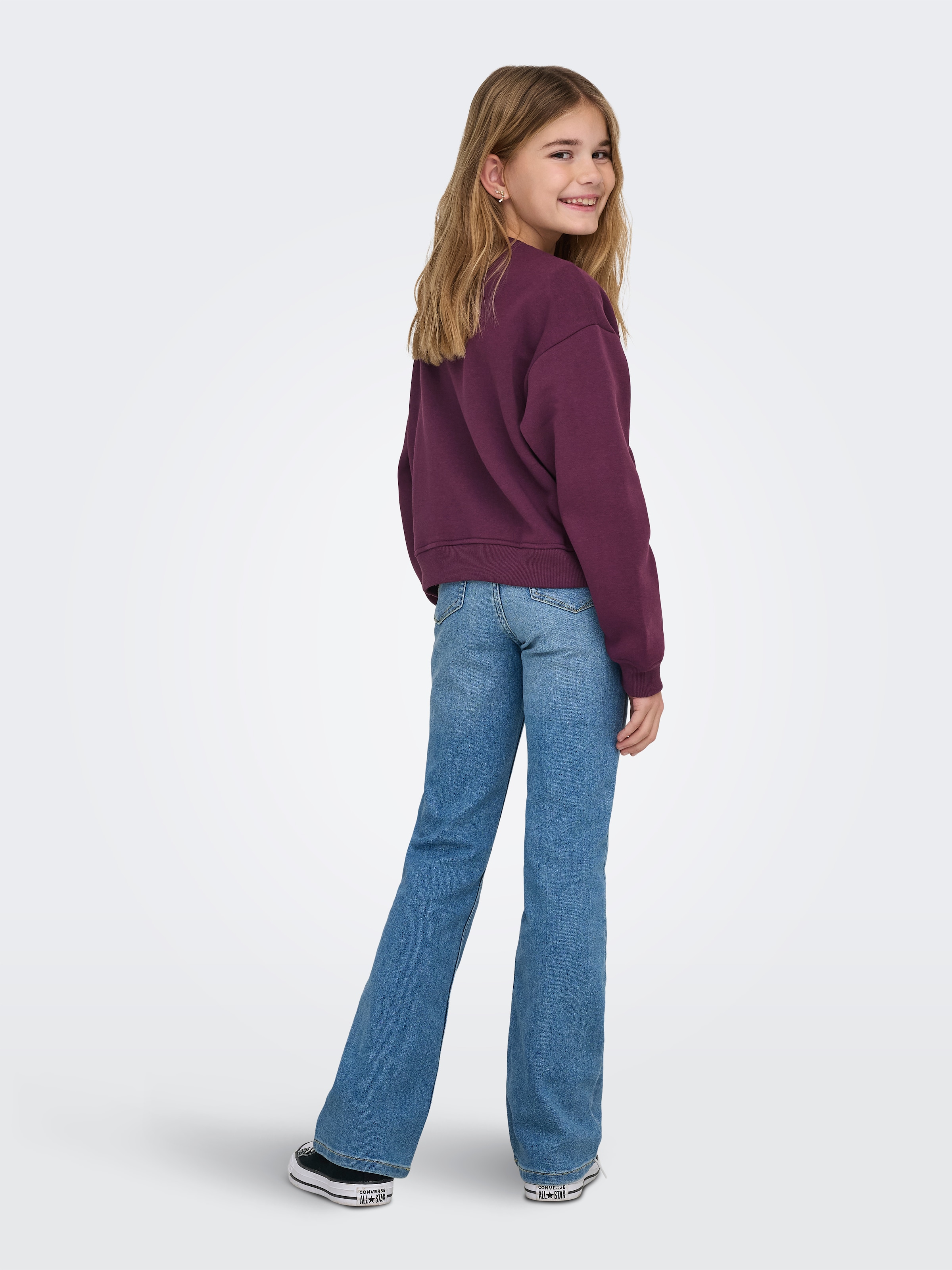 KIDS ONLY Sweat-shirt »KOGSWEAT LS CREW OVZ STAT SWT NOOS«, mélange de coton, coupe ample
