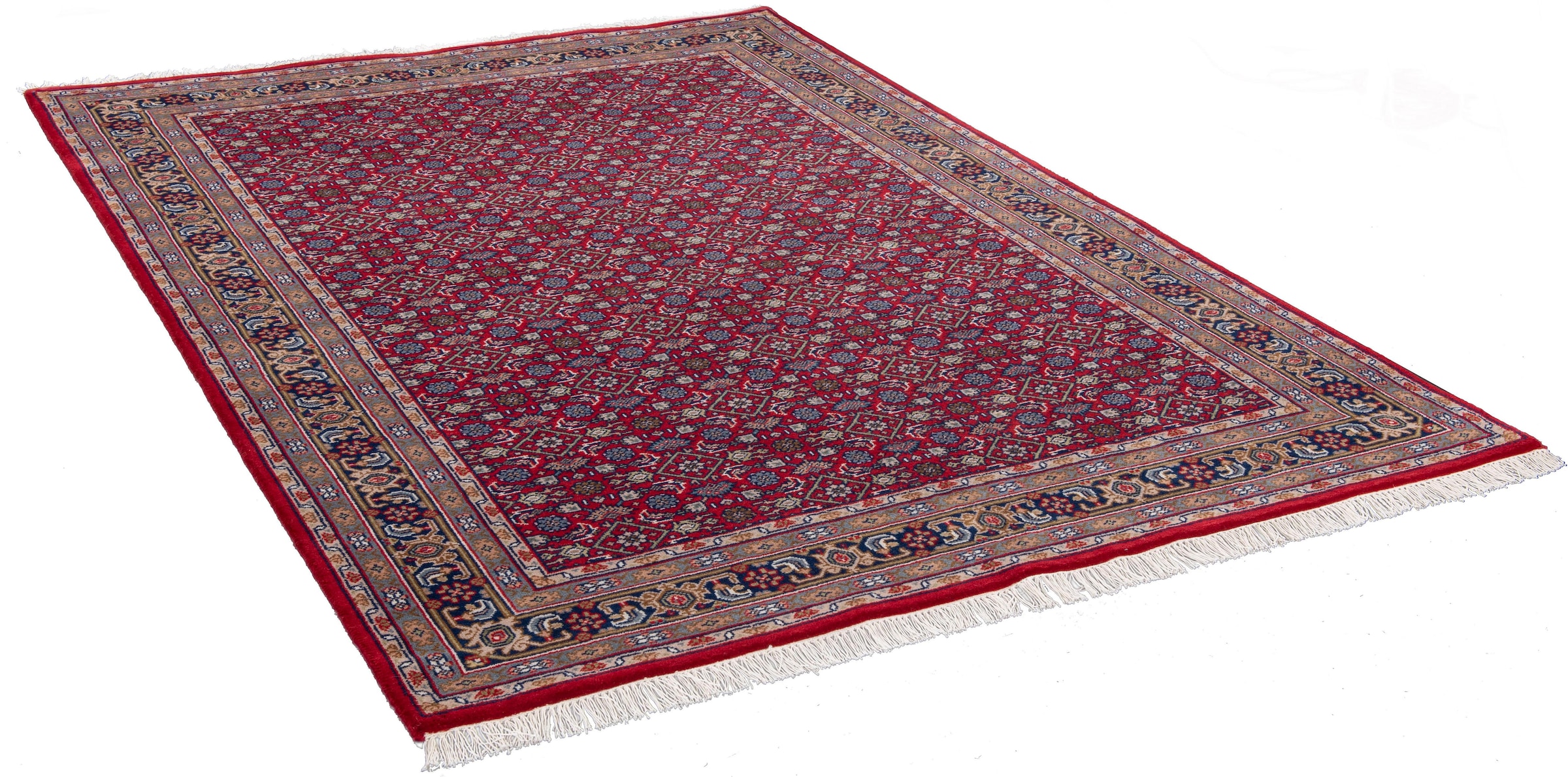 Orientteppich »Benares Herati«, rechteckig, reine Wolle, handgeknüpft, mit Fransen