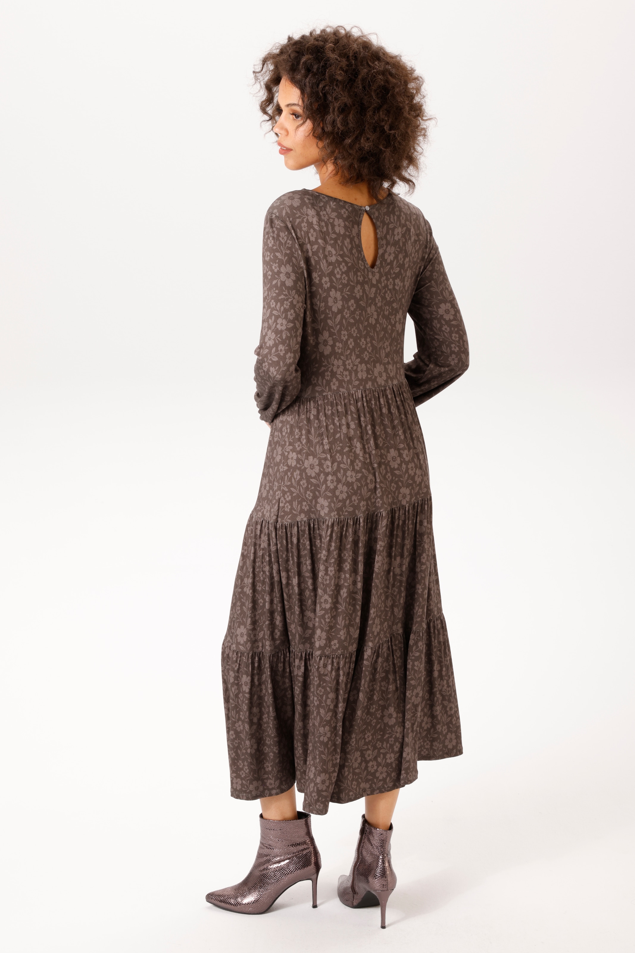 Aniston CASUAL Robe en jersey avec imprimé floral discret - chaque pièce est unique - NOUVELLE COLLECTION