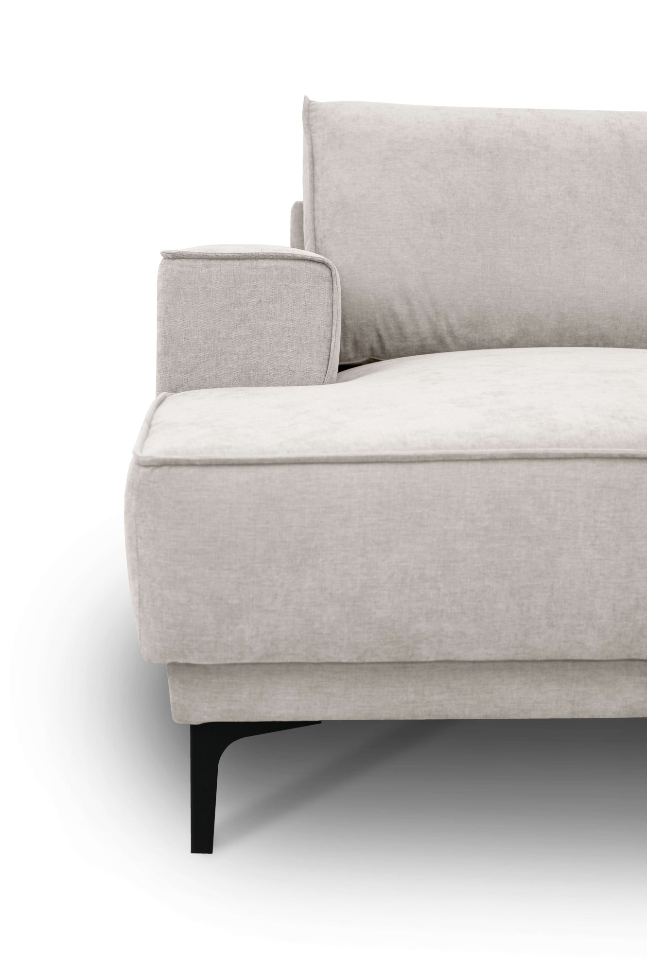 GOODproduct Paysage de salon »XXL Sofa Oland, Struktur, Flachgewebe, Luxus-Microfaser, Boucle« U-Form, 345 cm, Wellenunterfederung, Skandi-Design, Metallfüsse
