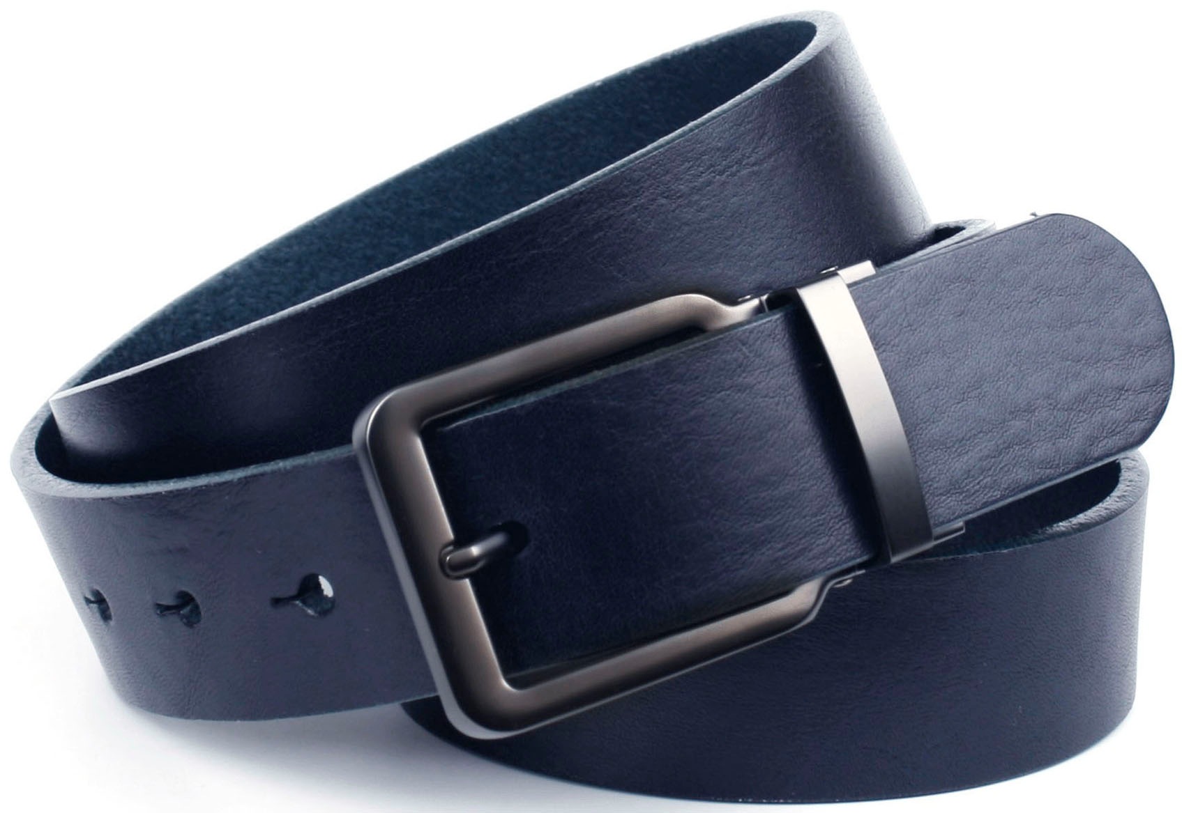 Anthoni Crown Ledergürtel, 3,5 cm breiter Casual-Vollledergürtel